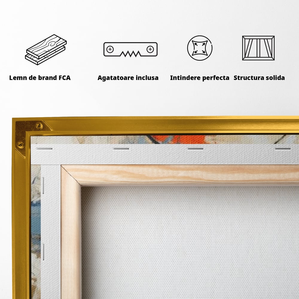 Leinwand Wandkunst Premium, LuxCanva® J1031, Atem der Erde, Erde atmet, Bruch, Landschaft, Wiederaufbau, Sonnenuntergang, Kollision, Wind, Feuer, Genesis, Wellen, Klippen, Wohnen, Schlafzimmer
