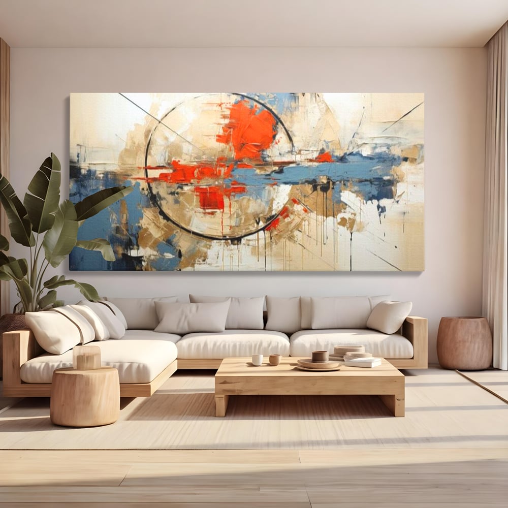 Leinwand Wandkunst Premium, LuxCanva® J1031, Atem der Erde, Erde atmet, Bruch, Landschaft, Wiederaufbau, Sonnenuntergang, Kollision, Wind, Feuer, Genesis, Wellen, Klippen, Wohnen, Schlafzimmer