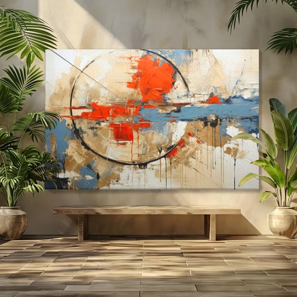 Leinwand Wandkunst Premium, LuxCanva® J1031, Atem der Erde, Erde atmet, Bruch, Landschaft, Wiederaufbau, Sonnenuntergang, Kollision, Wind, Feuer, Genesis, Wellen, Klippen, Wohnen, Schlafzimmer