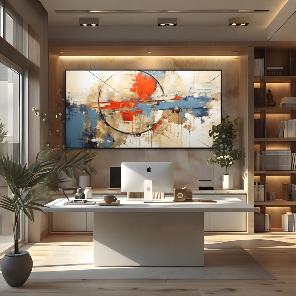 Leinwand Wandkunst Premium, LuxCanva® J1031, Atem der Erde, Erde atmet, Bruch, Landschaft, Wiederaufbau, Sonnenuntergang, Kollision, Wind, Feuer, Genesis, Wellen, Klippen, Wohnen, Schlafzimmer