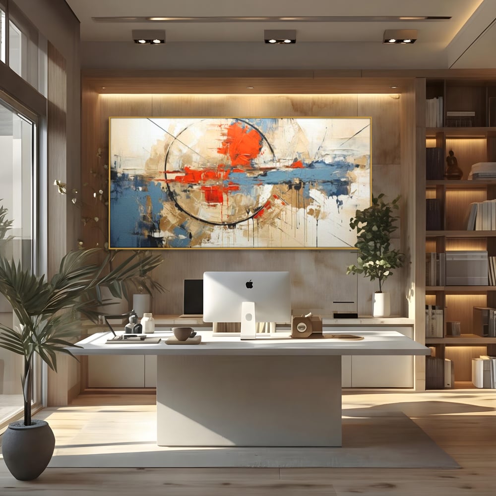 Leinwand Wandkunst Premium, LuxCanva® J1031, Atem der Erde, Erde atmet, Bruch, Landschaft, Wiederaufbau, Sonnenuntergang, Kollision, Wind, Feuer, Genesis, Wellen, Klippen, Wohnen, Schlafzimmer