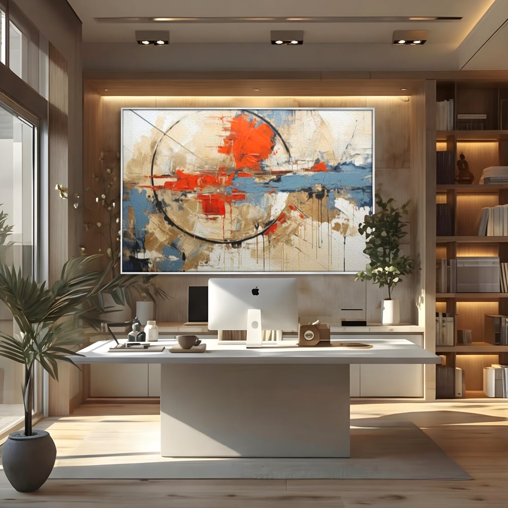 Leinwand Wandkunst Premium, LuxCanva® J1031, Atem der Erde, Erde atmet, Bruch, Landschaft, Wiederaufbau, Sonnenuntergang, Kollision, Wind, Feuer, Genesis, Wellen, Klippen, Wohnen, Schlafzimmer