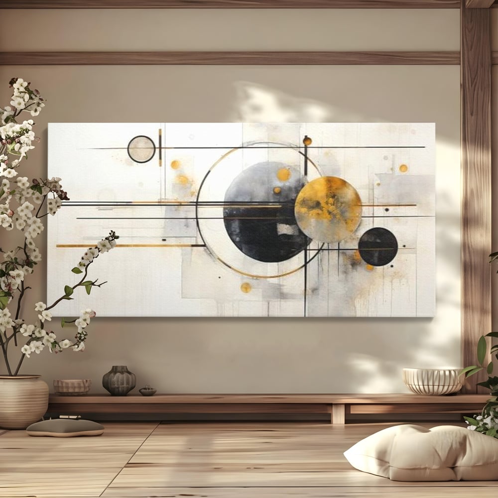 Tablou Canvas Premium, LuxCanva® J1032, Coregrafia Stelelor, Echilibru, Gravitatie, Orbite, Minimalism, Miscare, Cosmic, Fragmente, Traiectorii, Astral, Living, Dormitor