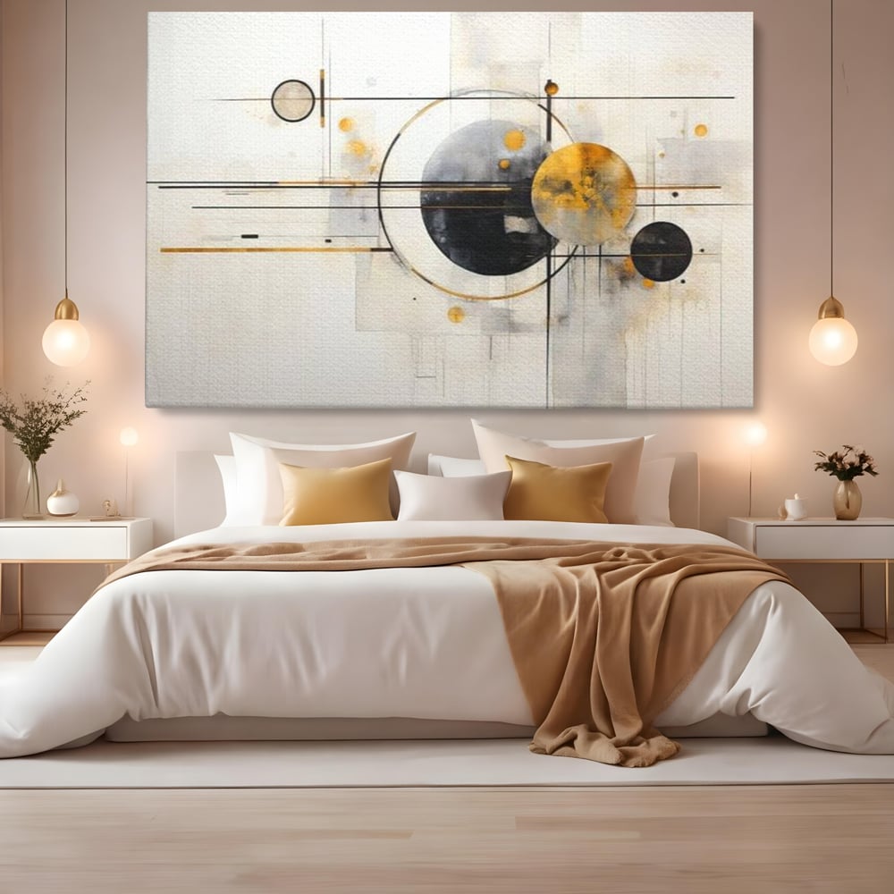Tablou Canvas Premium, LuxCanva® J1032, Coregrafia Stelelor, Echilibru, Gravitatie, Orbite, Minimalism, Miscare, Cosmic, Fragmente, Traiectorii, Astral, Living, Dormitor