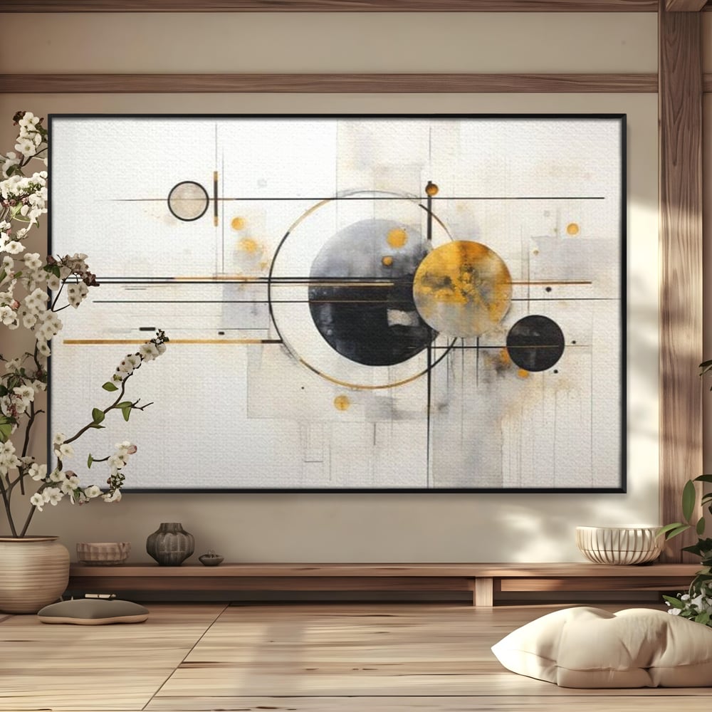 Tablou Canvas Premium, LuxCanva® J1032, Coregrafia Stelelor, Echilibru, Gravitatie, Orbite, Minimalism, Miscare, Cosmic, Fragmente, Traiectorii, Astral, Living, Dormitor