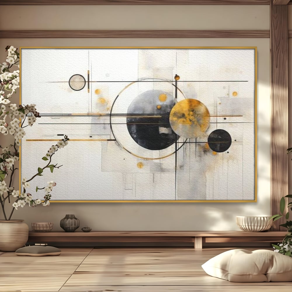 Tablou Canvas Premium, LuxCanva® J1032, Coregrafia Stelelor, Echilibru, Gravitatie, Orbite, Minimalism, Miscare, Cosmic, Fragmente, Traiectorii, Astral, Living, Dormitor