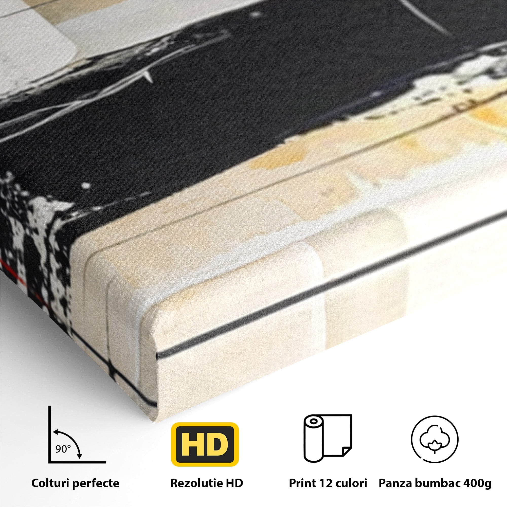 Set 2 Tablouri Canvas Premium LuxCanva® J2-1029, Cercul Vietii, Energie, Foc, Abstract, Rosu, Negru, Cercuri, Explozie, Contrast, Pasiune, Minimalism, Geometrie, Living, Dormitor