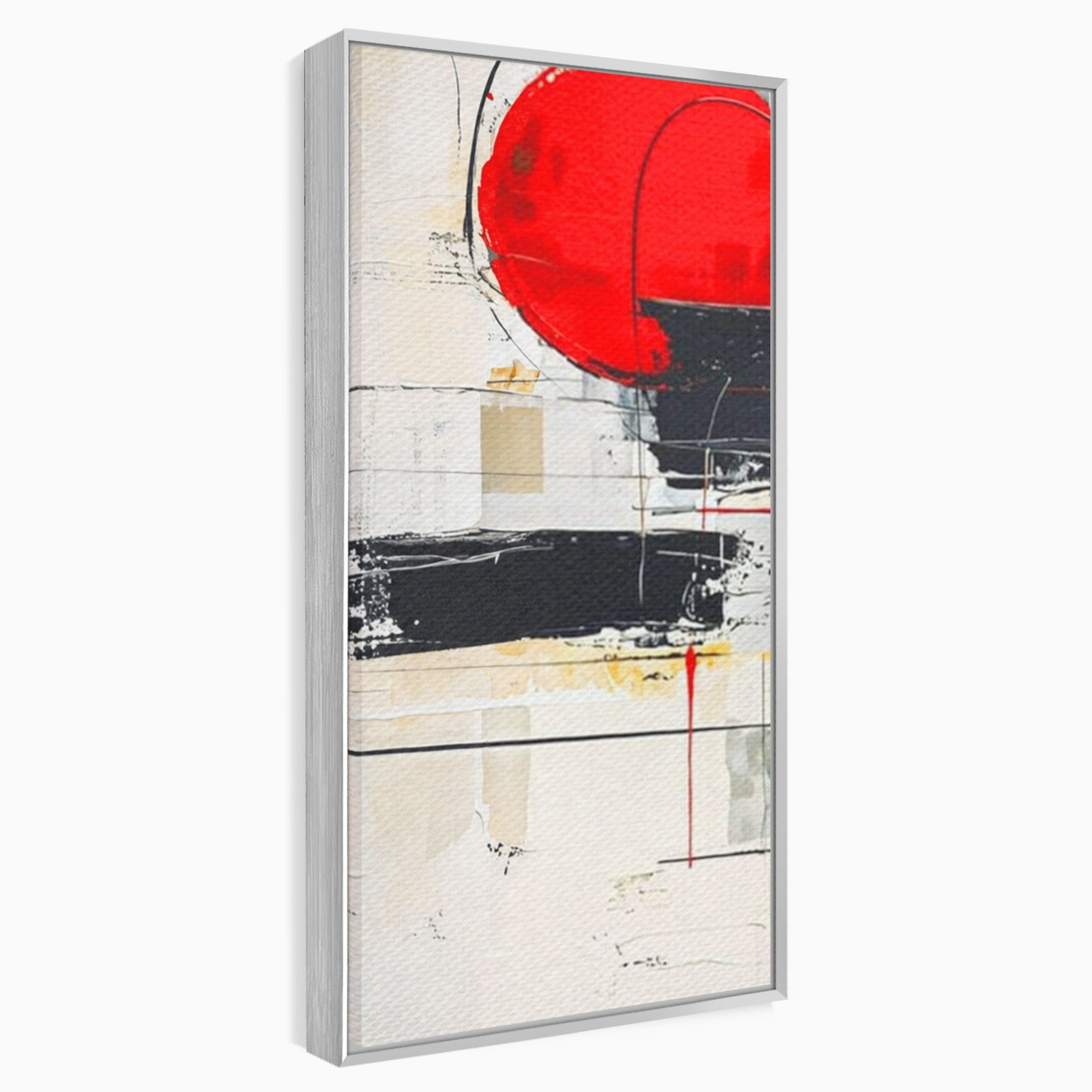 Set 2 Tablouri Canvas Premium LuxCanva® J2-1029, Cercul Vietii, Energie, Foc, Abstract, Rosu, Negru, Cercuri, Explozie, Contrast, Pasiune, Minimalism, Geometrie, Living, Dormitor