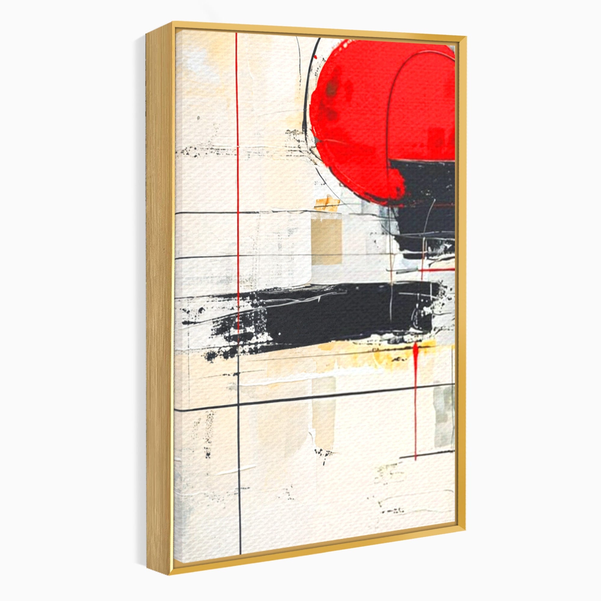 Set 2 Tablouri Canvas Premium LuxCanva® J2-1029, Cercul Vietii, Energie, Foc, Abstract, Rosu, Negru, Cercuri, Explozie, Contrast, Pasiune, Minimalism, Geometrie, Living, Dormitor
