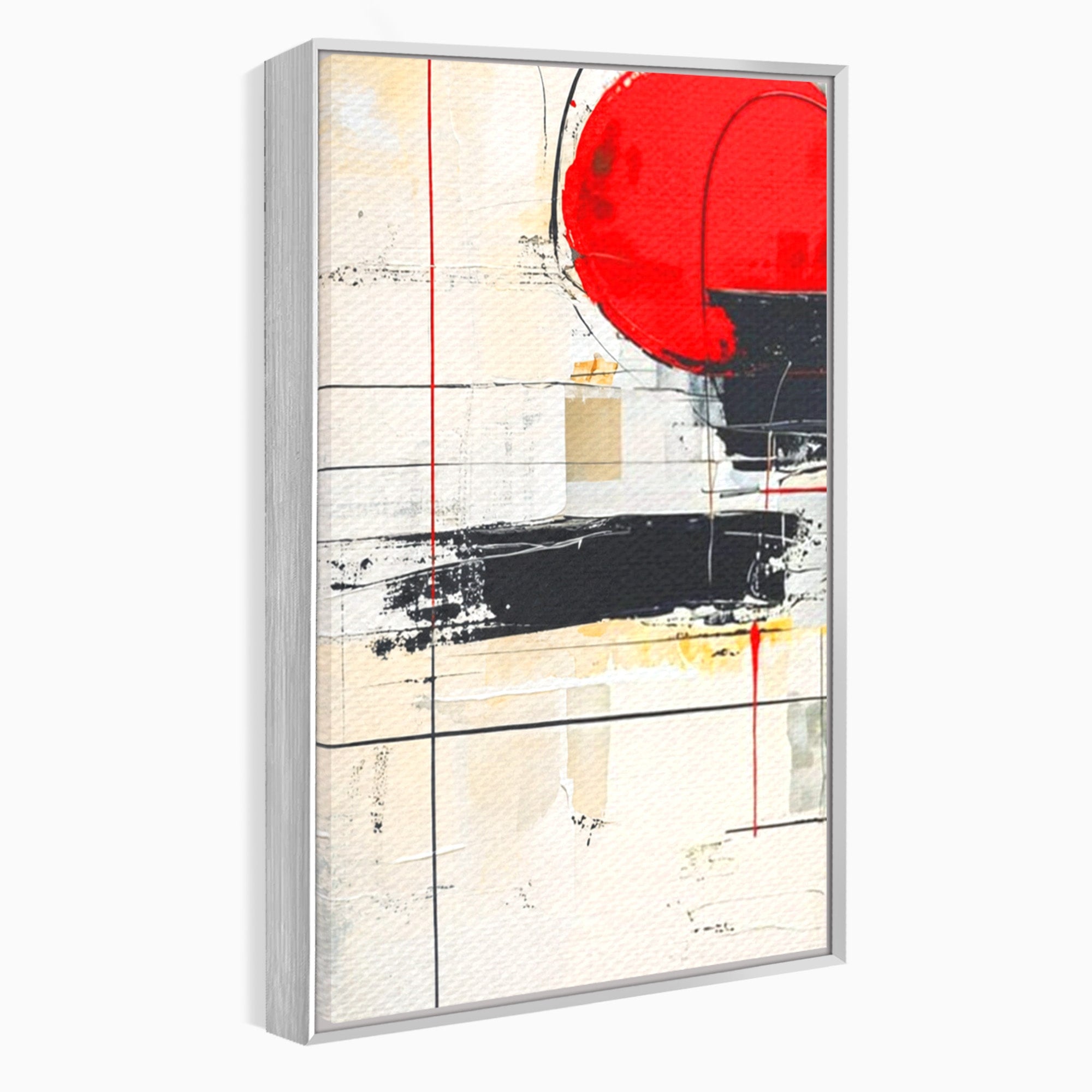 Set 2 Tablouri Canvas Premium LuxCanva® J2-1029, Cercul Vietii, Energie, Foc, Abstract, Rosu, Negru, Cercuri, Explozie, Contrast, Pasiune, Minimalism, Geometrie, Living, Dormitor