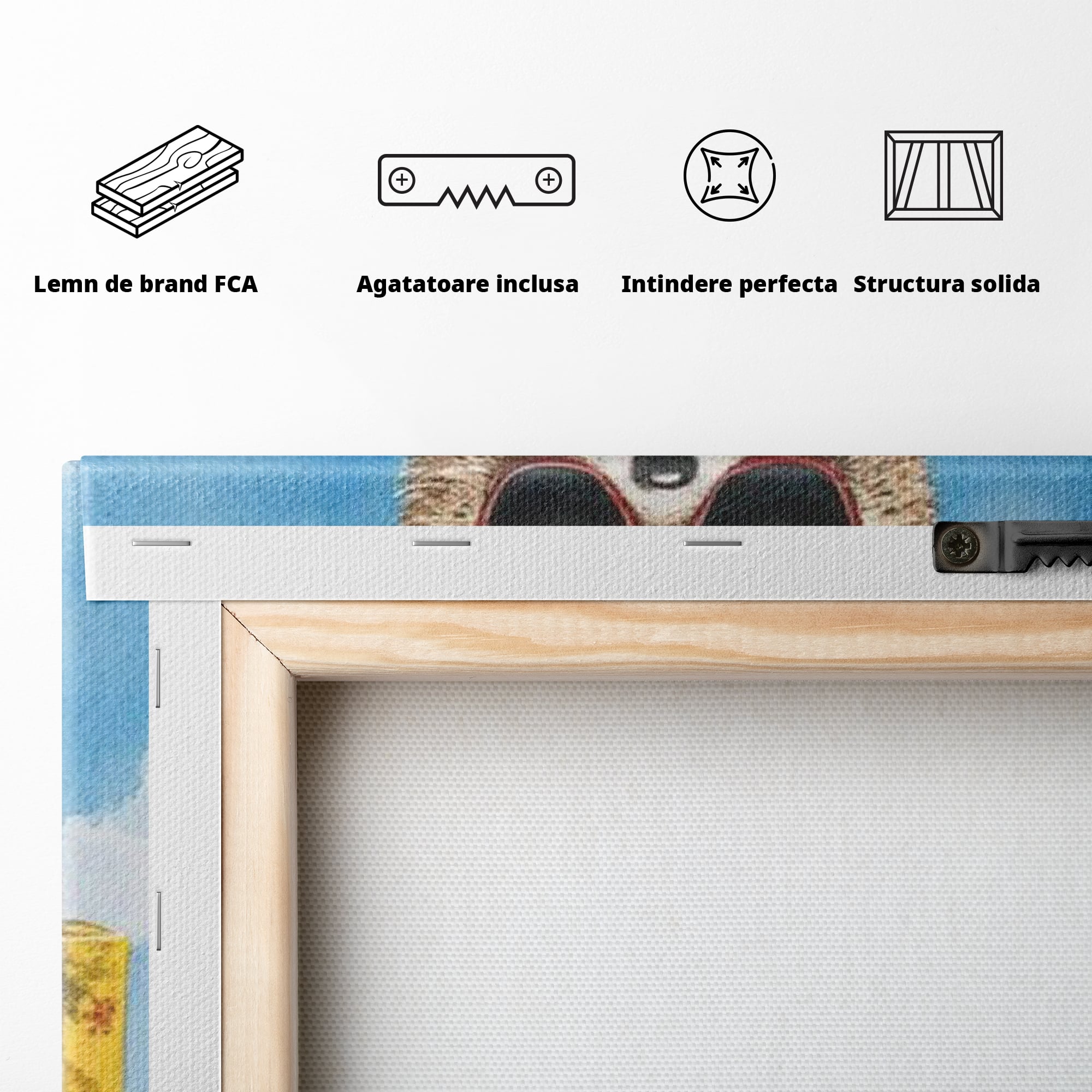 Tablou Canvas Premium, LuxCanva® K1002, Ursuletul In Vacanta, Geanta, Flori, Pijamale, Ochelari de Soare, Plus, Vacanta, Copilarie, Prieten, Aventura, Cool, Camera Copii