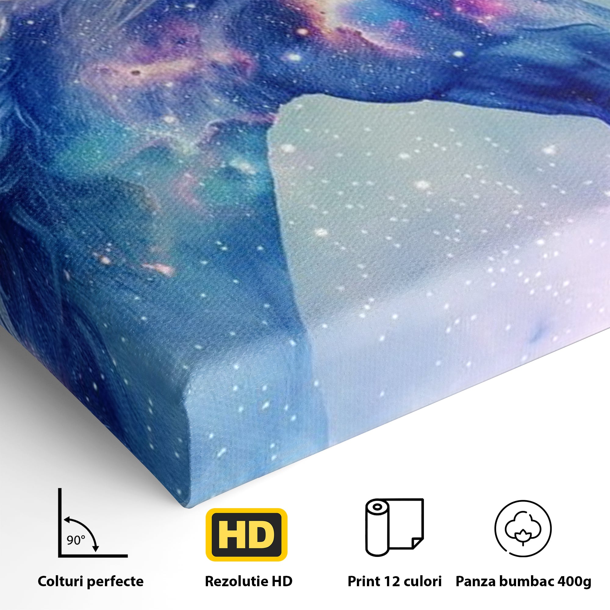 Tablou Canvas Premium, LuxCanva® K1003, Unicornul din Galaxie, Cer, Stele, Cosmic, Vise, Univers, Constelatii, Fantezie, Feeric, Creatura, Fantastica, Mitic, Camera Copii