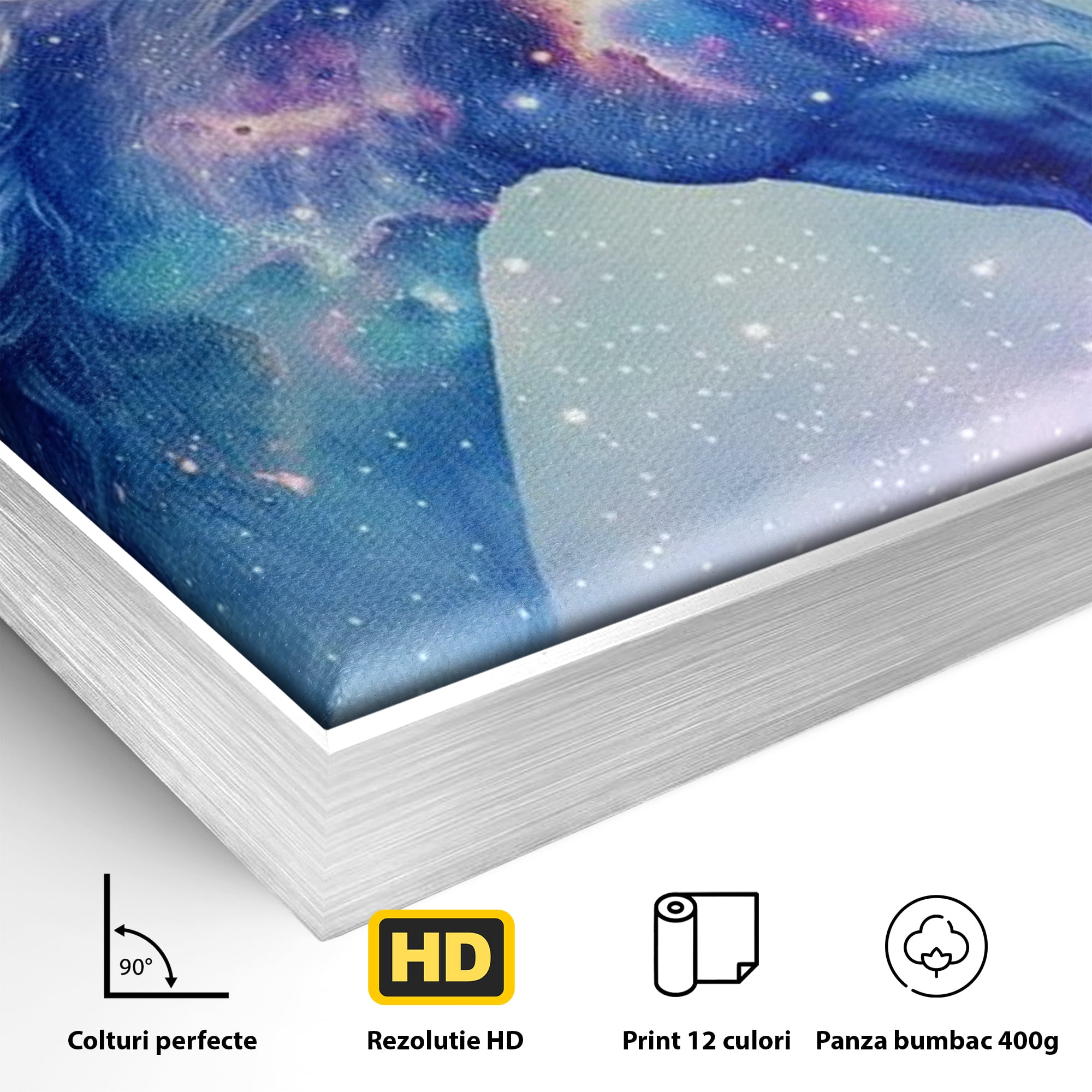 Tablou Canvas Premium, LuxCanva® K1003, Unicornul din Galaxie, Cer, Stele, Cosmic, Vise, Univers, Constelatii, Fantezie, Feeric, Creatura, Fantastica, Mitic, Camera Copii