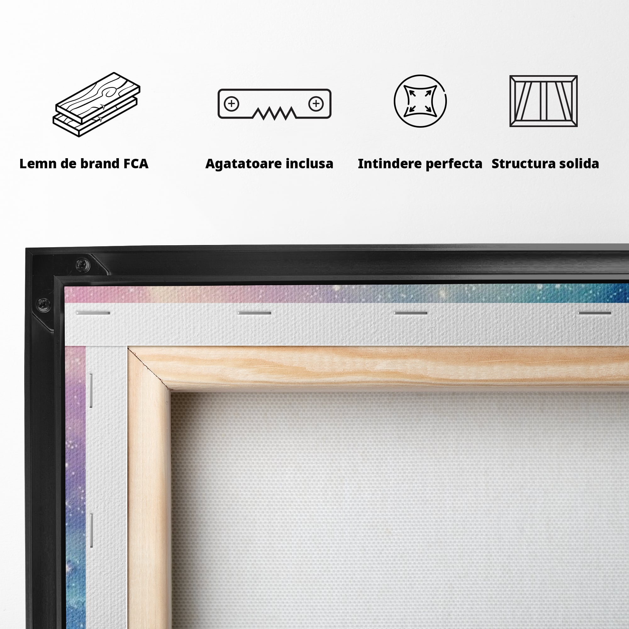 Tablou Canvas Premium, LuxCanva® K1003, Unicornul din Galaxie, Cer, Stele, Cosmic, Vise, Univers, Constelatii, Fantezie, Feeric, Creatura, Fantastica, Mitic, Camera Copii