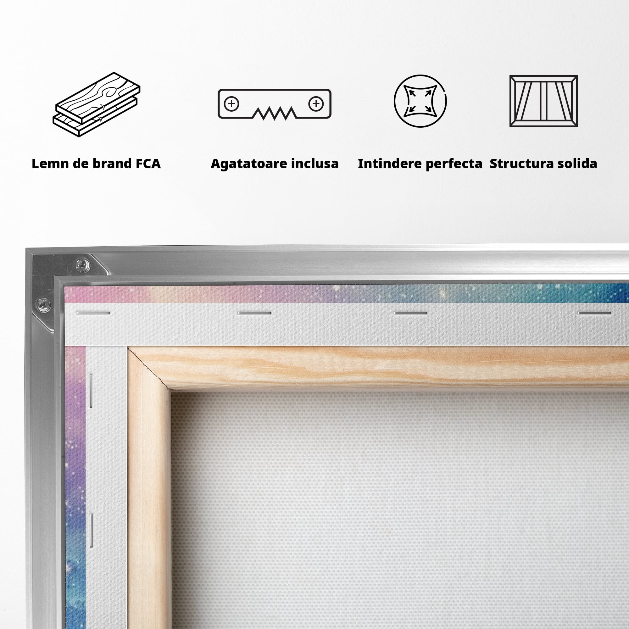 Tablou Canvas Premium, LuxCanva® K1003, Unicornul din Galaxie, Cer, Stele, Cosmic, Vise, Univers, Constelatii, Fantezie, Feeric, Creatura, Fantastica, Mitic, Camera Copii