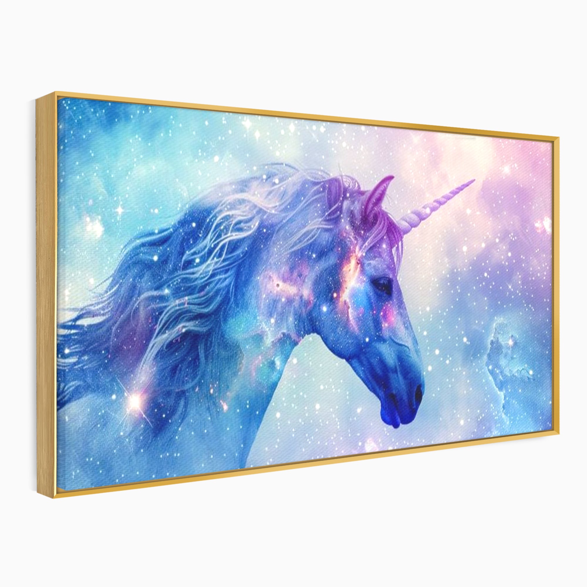 Tablou Canvas Premium, LuxCanva® K1003, Unicornul din Galaxie, Cer, Stele, Cosmic, Vise, Univers, Constelatii, Fantezie, Feeric, Creatura, Fantastica, Mitic, Camera Copii