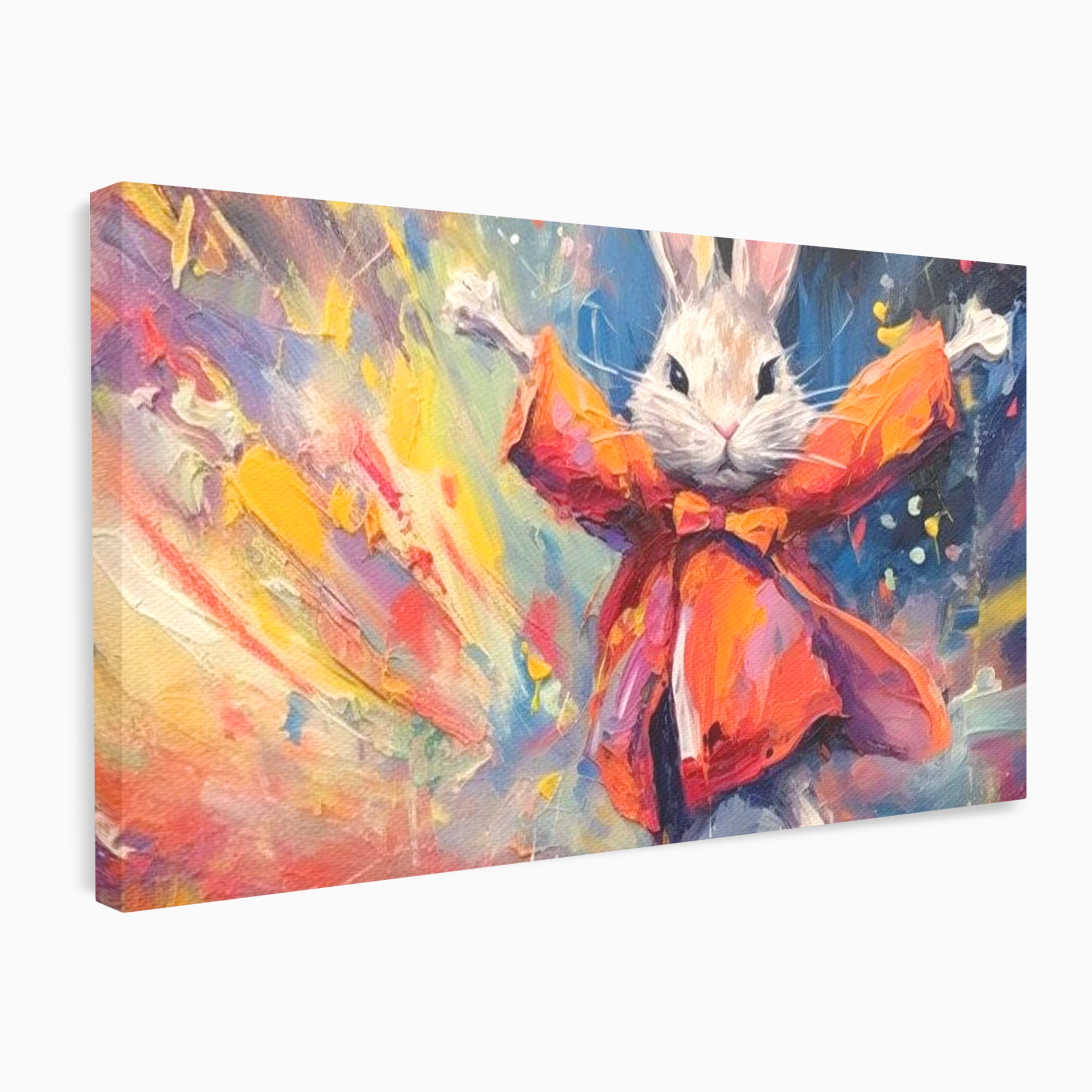 Tablou Canvas Premium, LuxCanva® K1004, Iepurasul Curajos, Dansator, Aventura, Colorat, Magician, Blanita, Saritura, Simpatic, Veselie, Miscare, Fermecat, Camera Copii