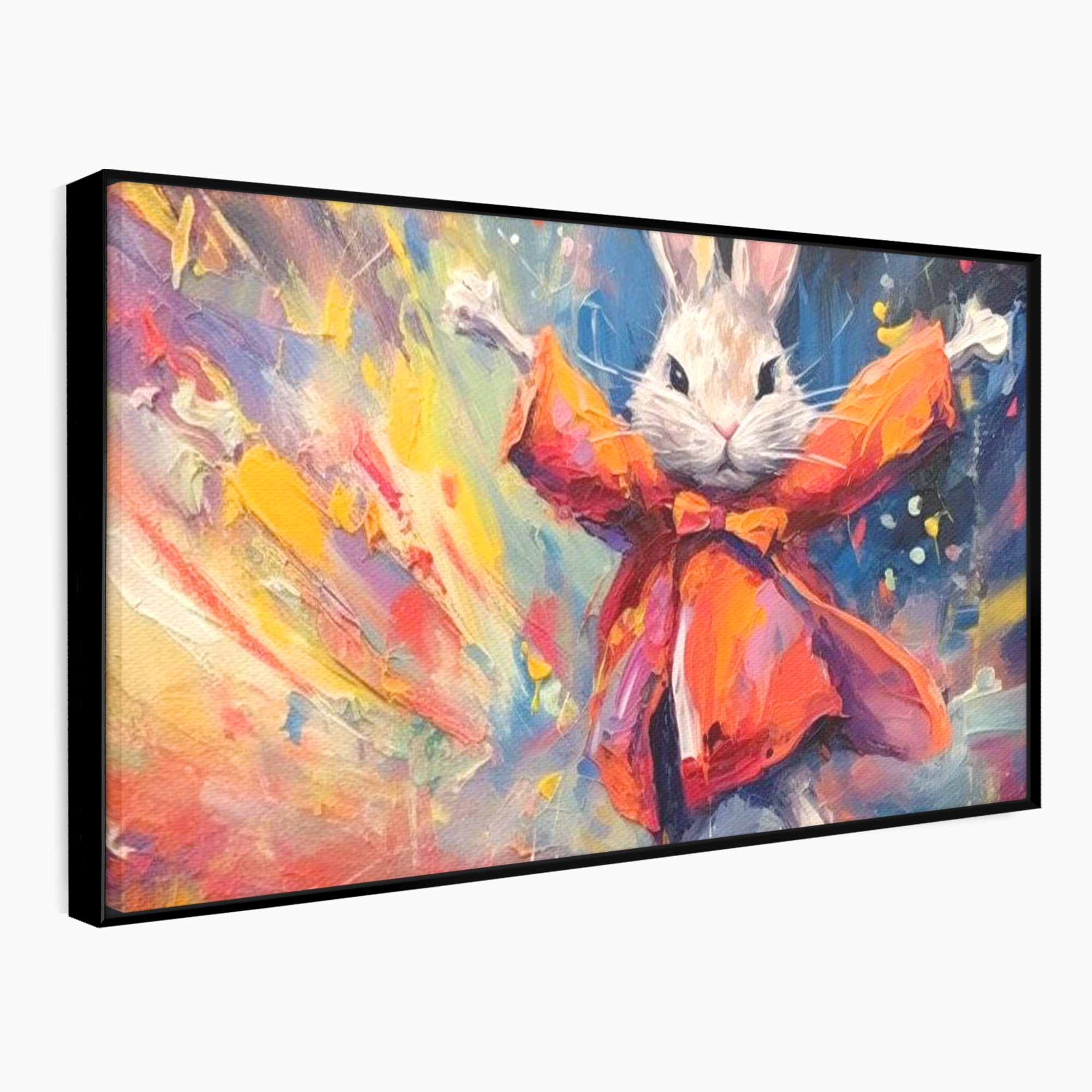 Tablou Canvas Premium, LuxCanva® K1004, Iepurasul Curajos, Dansator, Aventura, Colorat, Magician, Blanita, Saritura, Simpatic, Veselie, Miscare, Fermecat, Camera Copii