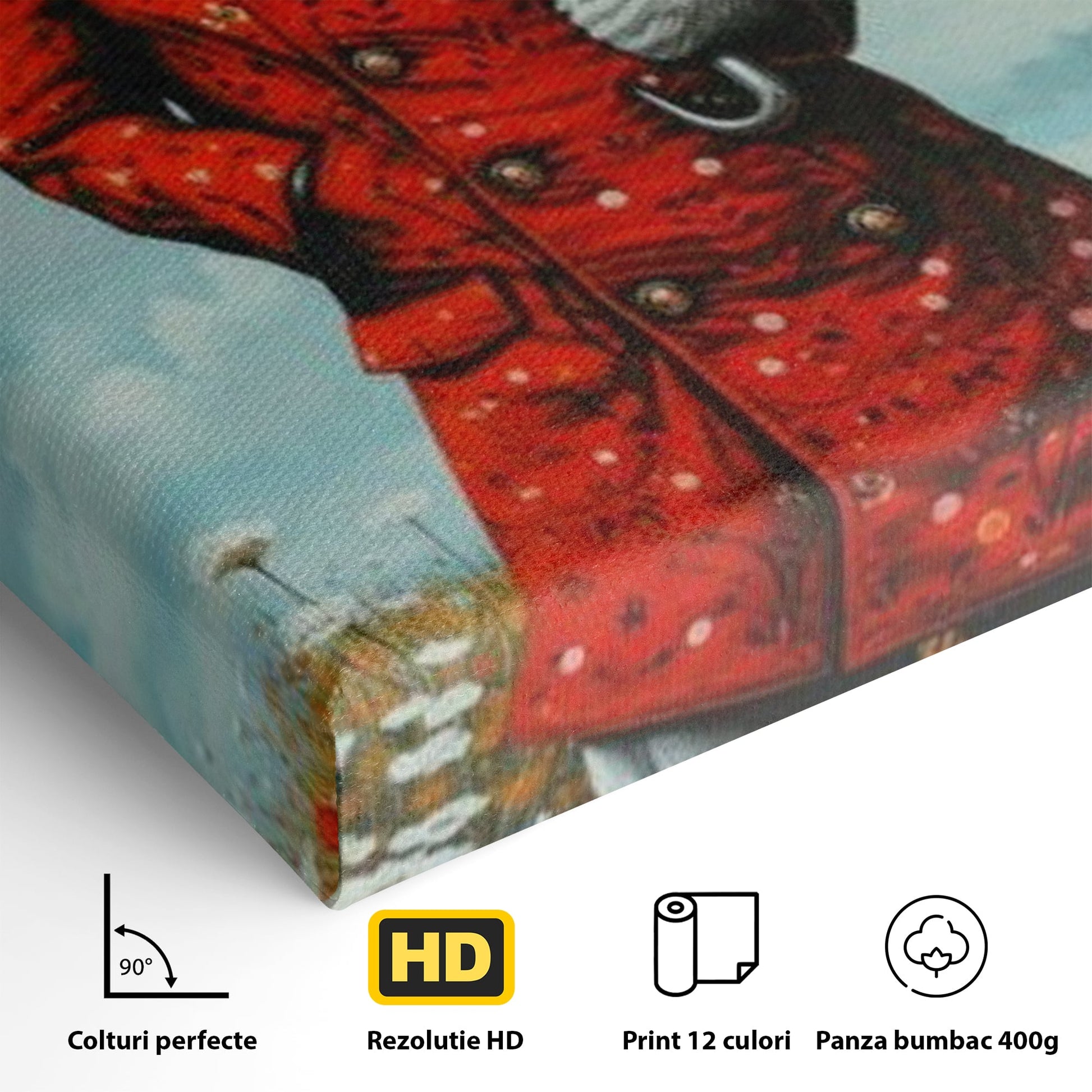 Leinwand Wandkunst Leinwand Wandkunst Premium, LuxCanva® K1005, Herr Hase und Schmetterlinge, Fahrt, Regen, Rot, Regenschirm, Regenschirm, Blumen, Eleganz, Mantel, Knöpfe, Märchen, Märchen, Animiert, Kinderzimmer