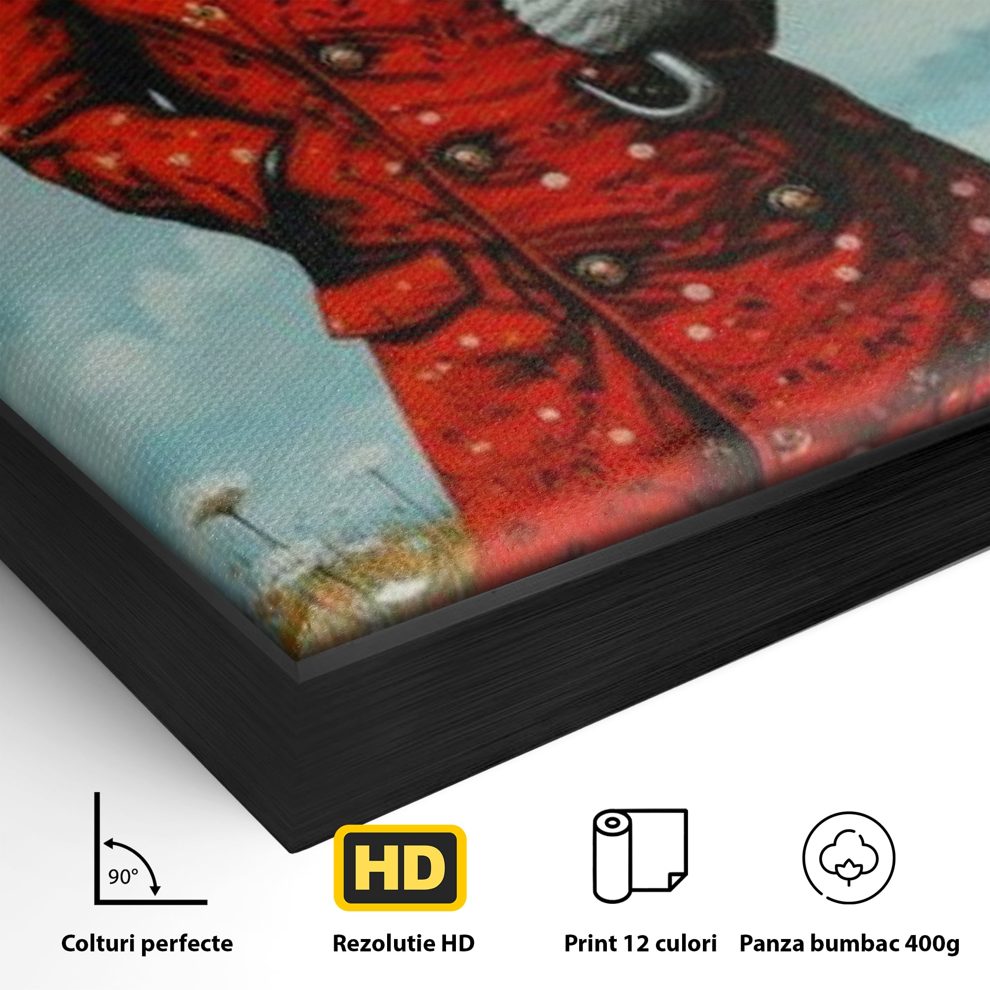 Leinwand Wandkunst Leinwand Wandkunst Premium, LuxCanva® K1005, Herr Hase und Schmetterlinge, Fahrt, Regen, Rot, Regenschirm, Regenschirm, Blumen, Eleganz, Mantel, Knöpfe, Märchen, Märchen, Animiert, Kinderzimmer
