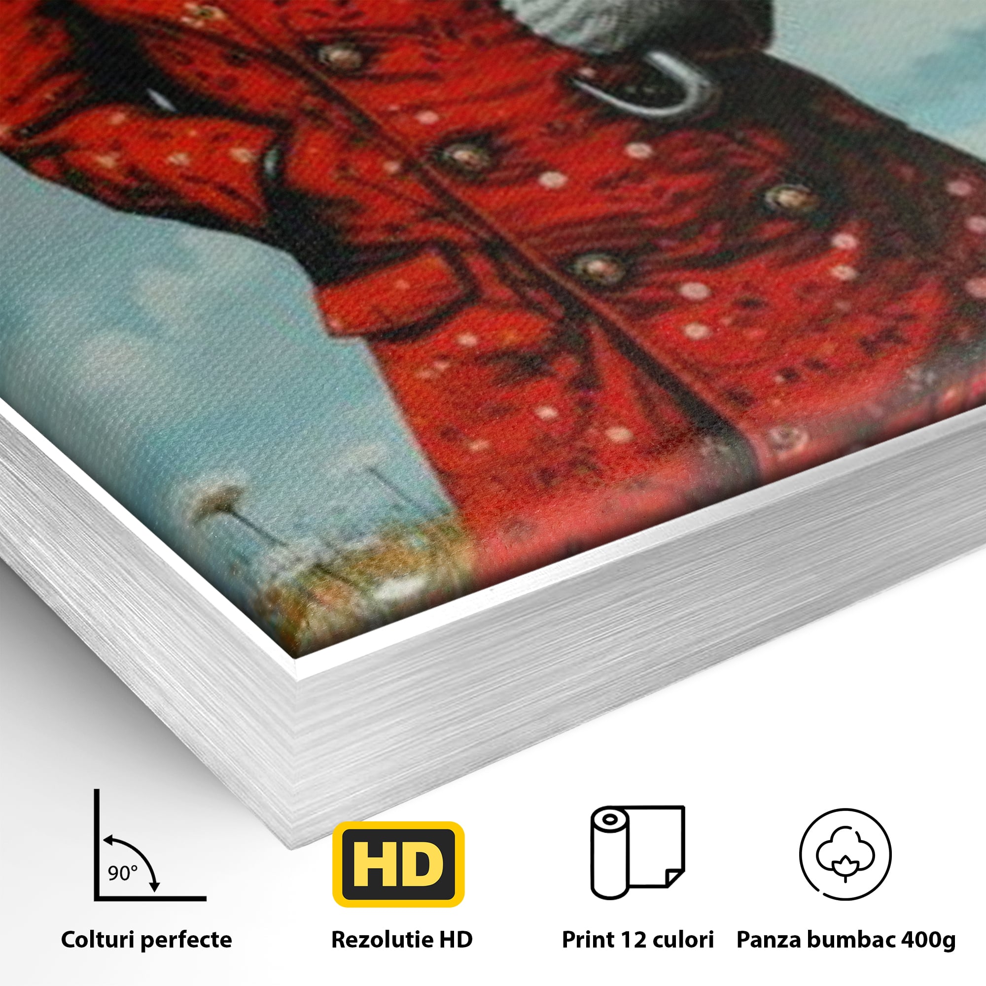 Leinwand Wandkunst Leinwand Wandkunst Premium, LuxCanva® K1005, Herr Hase und Schmetterlinge, Fahrt, Regen, Rot, Regenschirm, Regenschirm, Blumen, Eleganz, Mantel, Knöpfe, Märchen, Märchen, Animiert, Kinderzimmer