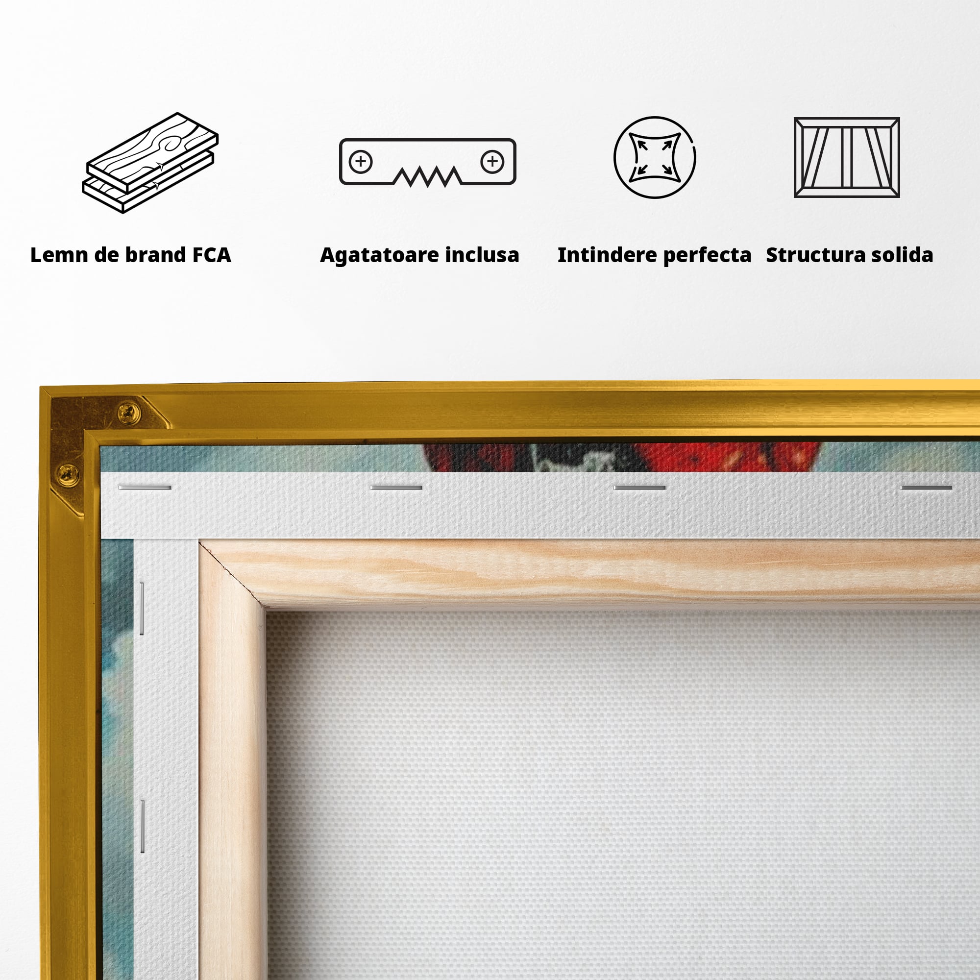 Leinwand Wandkunst Leinwand Wandkunst Premium, LuxCanva® K1005, Herr Hase und Schmetterlinge, Fahrt, Regen, Rot, Regenschirm, Regenschirm, Blumen, Eleganz, Mantel, Knöpfe, Märchen, Märchen, Animiert, Kinderzimmer