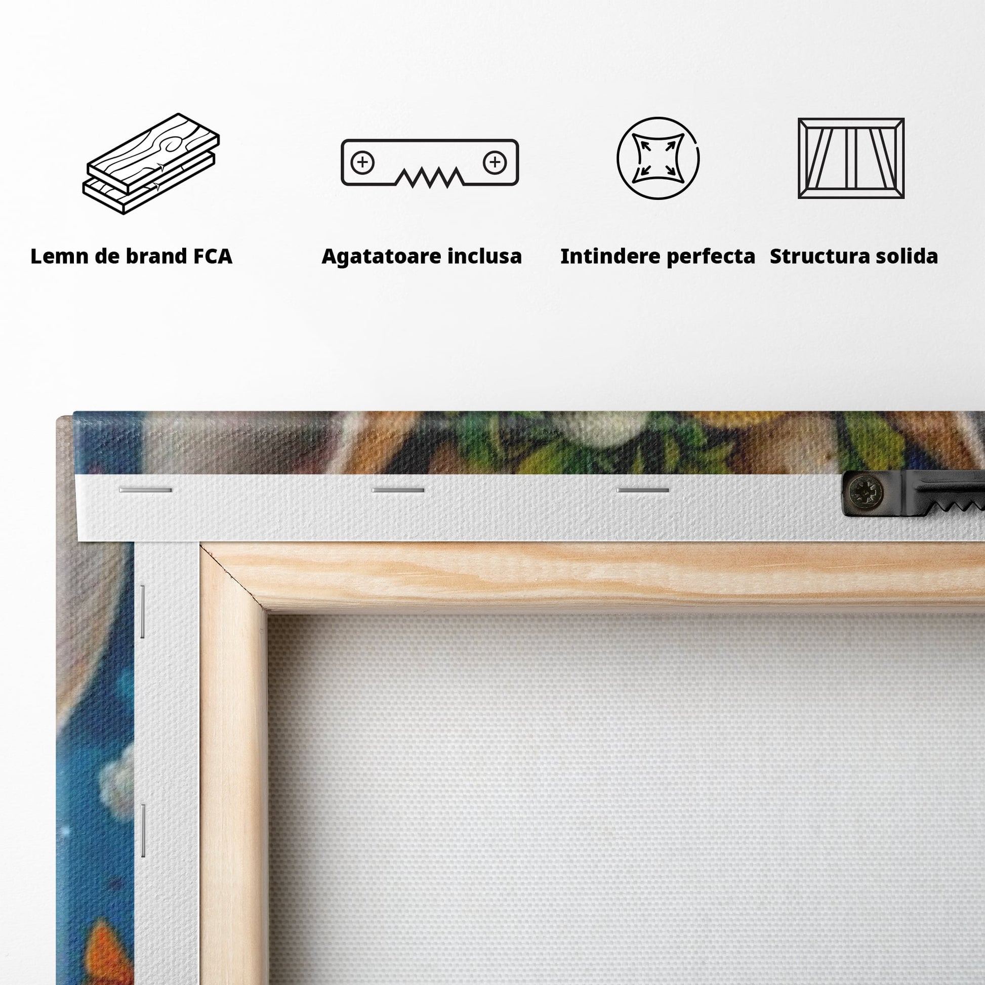 Tablou Canvas Premium, LuxCanva® K1006, Iepurasul Si Gradina Magica, Padurar, Palarie, Fermecata, Print, Padure, Ciupercute, Norisori, Capsuni, Basm, Decor, Camera Copii