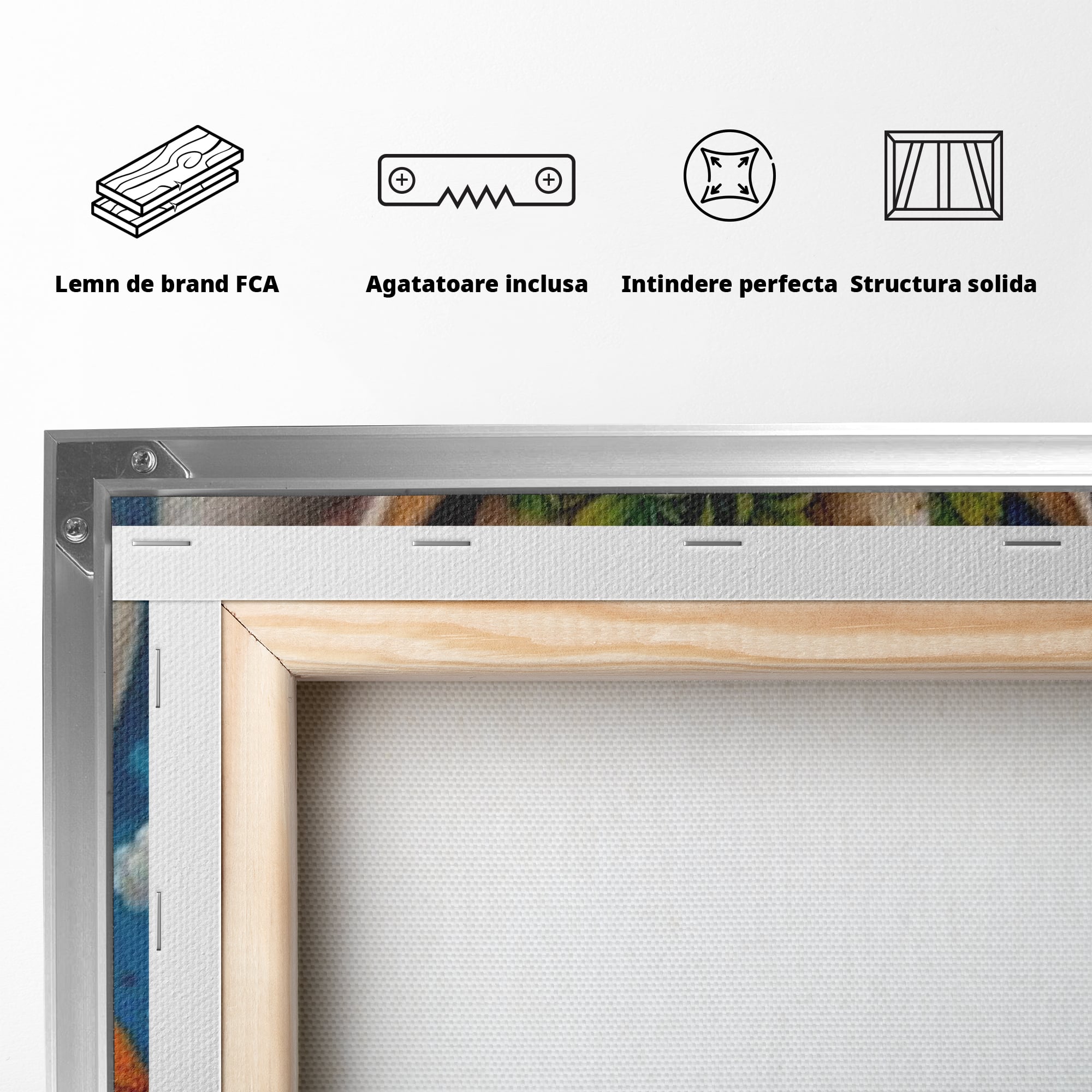 Tablou Canvas Premium, LuxCanva® K1006, Iepurasul Si Gradina Magica, Padurar, Palarie, Fermecata, Print, Padure, Ciupercute, Norisori, Capsuni, Basm, Decor, Camera Copii