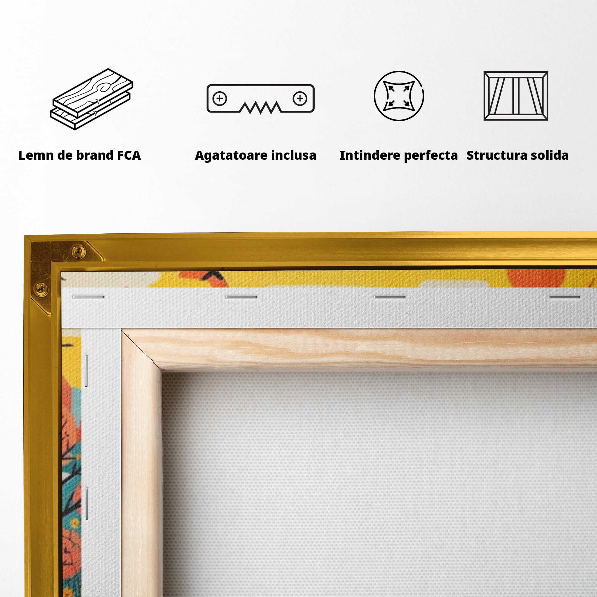 Tablou Canvas Premium, LuxCanva® K1007, Familia de Ursuleti, Padure, Munte, Oras, Prieteni, Poiana, Magica, Decor, Veselie, Prietenie, Caldura, Natura, Barlog, Camera Copii