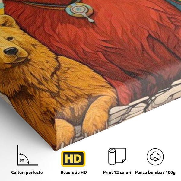 Leinwand Wandbilder Canvas Premium, LuxCanva® K1008, Bären Champions, Medaillen, Verein, Einstellung, Team, Helden, Freundschaft, Wettbewerb, Gewinner, Mut, Tiere, Geschichte, Geschichte, Team, Kinderzimmer
