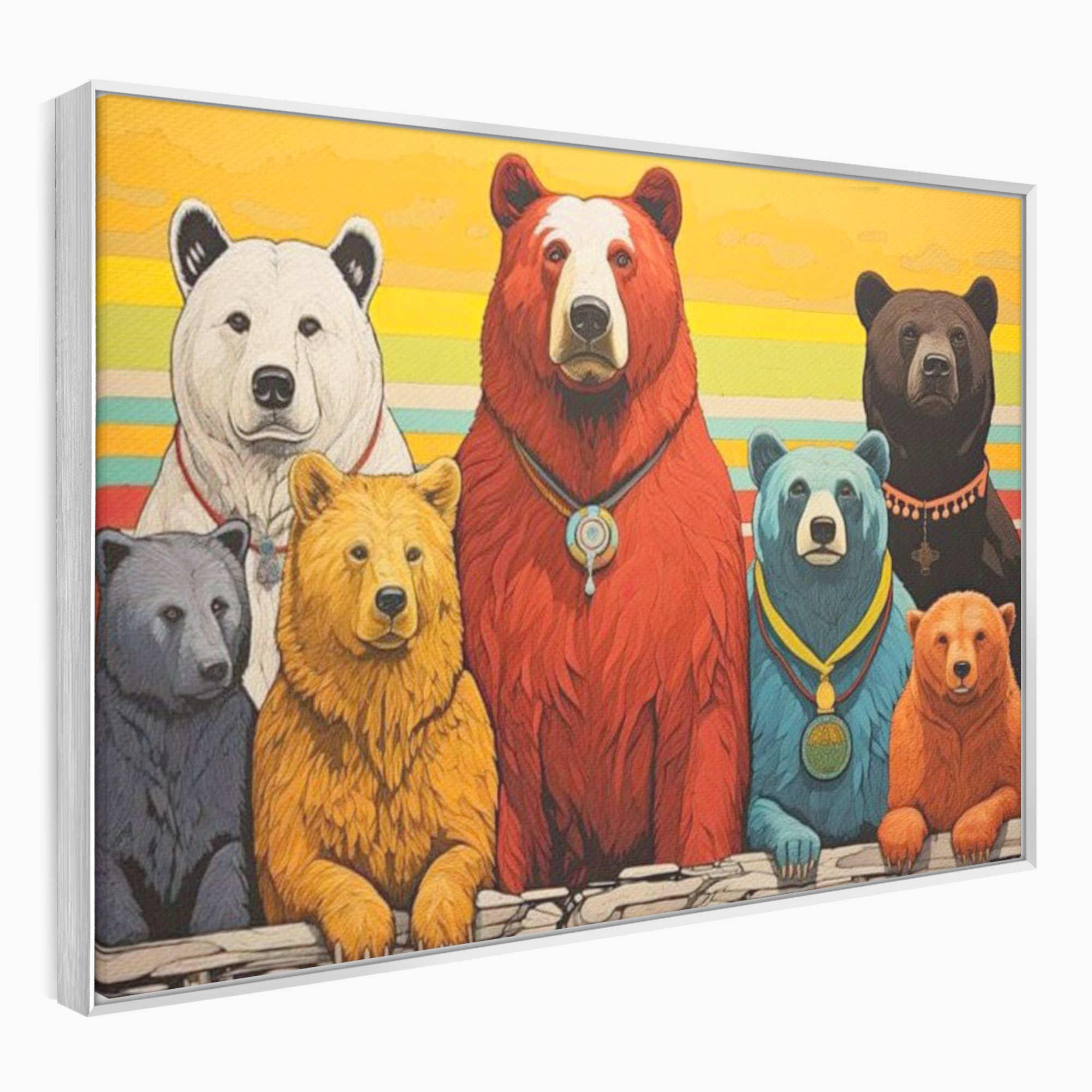 Leinwand Wandbilder Canvas Premium, LuxCanva® K1008, Bären Champions, Medaillen, Verein, Einstellung, Team, Helden, Freundschaft, Wettbewerb, Gewinner, Mut, Tiere, Geschichte, Geschichte, Team, Kinderzimmer