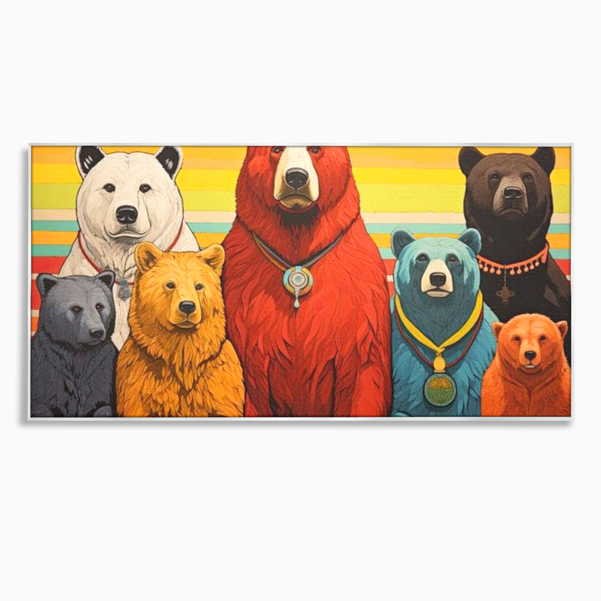 Leinwand Wandbilder Canvas Premium, LuxCanva® K1008, Bären Champions, Medaillen, Verein, Einstellung, Team, Helden, Freundschaft, Wettbewerb, Gewinner, Mut, Tiere, Geschichte, Geschichte, Team, Kinderzimmer