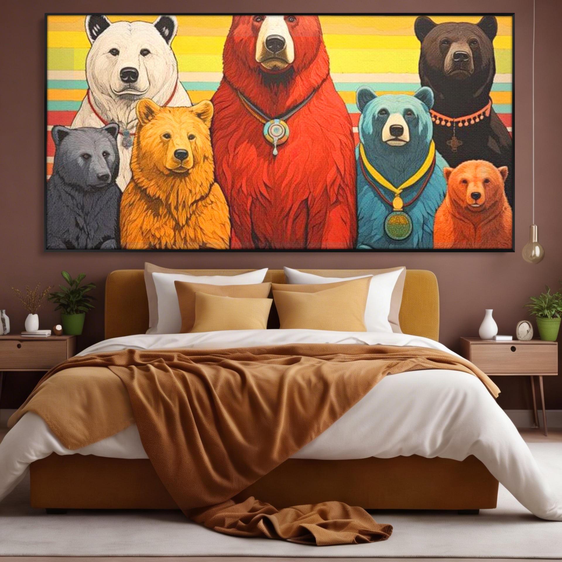 Leinwand Wandbilder Canvas Premium, LuxCanva® K1008, Bären Champions, Medaillen, Verein, Einstellung, Team, Helden, Freundschaft, Wettbewerb, Gewinner, Mut, Tiere, Geschichte, Geschichte, Team, Kinderzimmer