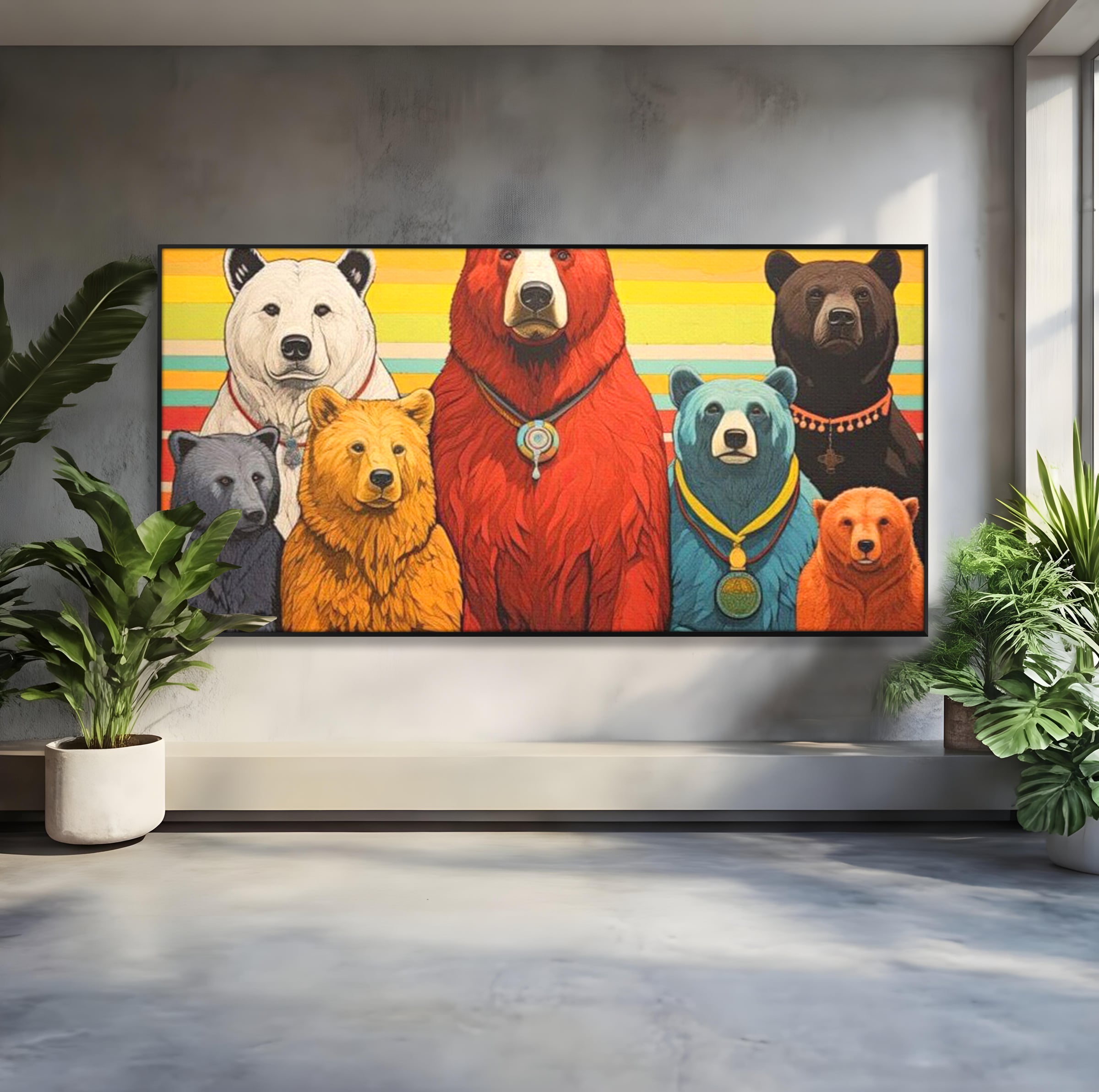 Leinwand Wandbilder Canvas Premium, LuxCanva® K1008, Bären Champions, Medaillen, Verein, Einstellung, Team, Helden, Freundschaft, Wettbewerb, Gewinner, Mut, Tiere, Geschichte, Geschichte, Team, Kinderzimmer