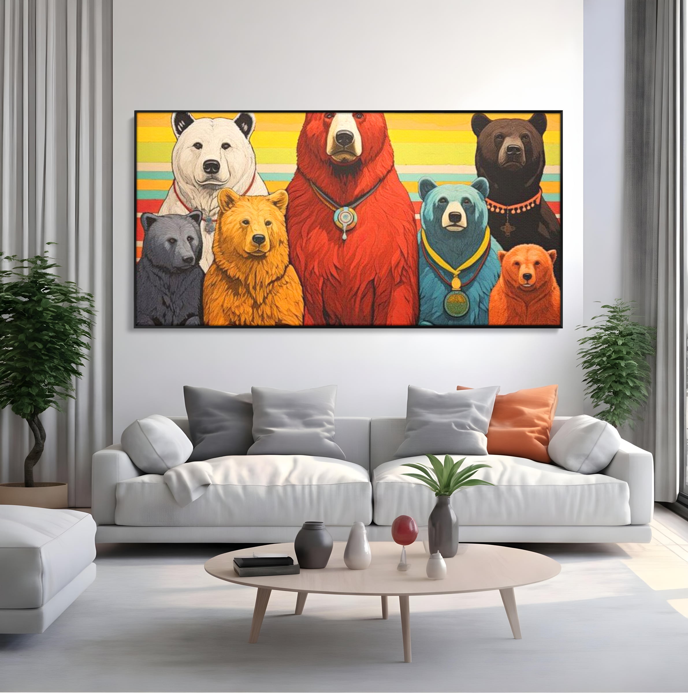 Leinwand Wandbilder Canvas Premium, LuxCanva® K1008, Bären Champions, Medaillen, Verein, Einstellung, Team, Helden, Freundschaft, Wettbewerb, Gewinner, Mut, Tiere, Geschichte, Geschichte, Team, Kinderzimmer