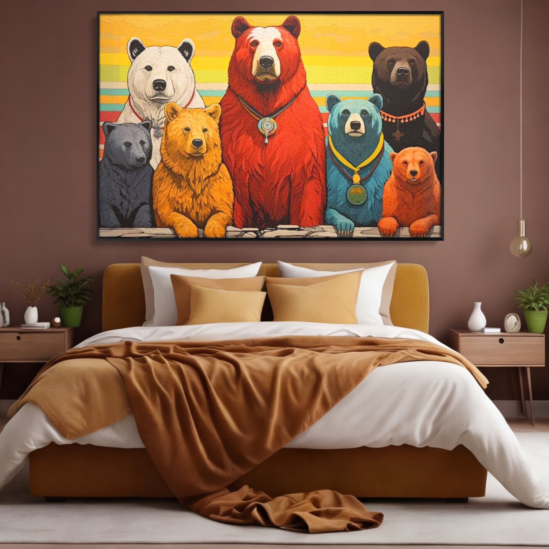 Leinwand Wandbilder Canvas Premium, LuxCanva® K1008, Bären Champions, Medaillen, Verein, Einstellung, Team, Helden, Freundschaft, Wettbewerb, Gewinner, Mut, Tiere, Geschichte, Geschichte, Team, Kinderzimmer