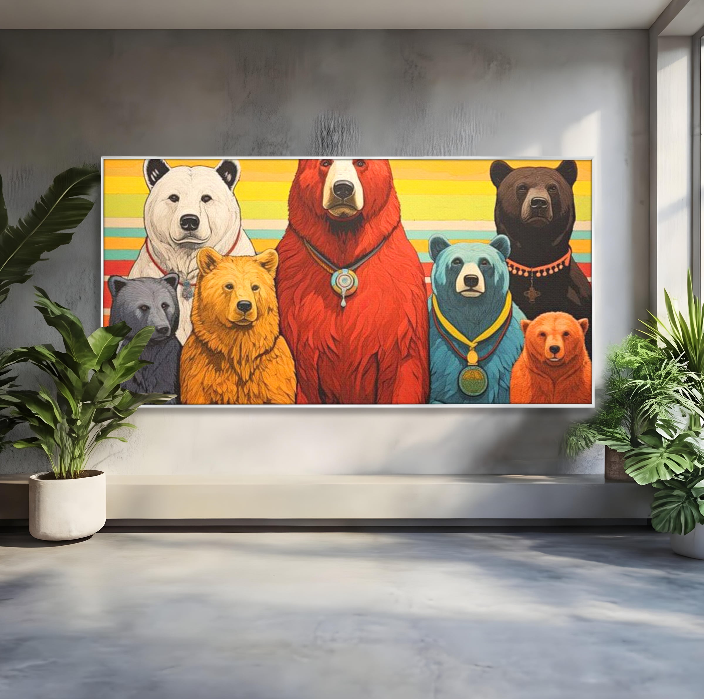 Leinwand Wandbilder Canvas Premium, LuxCanva® K1008, Bären Champions, Medaillen, Verein, Einstellung, Team, Helden, Freundschaft, Wettbewerb, Gewinner, Mut, Tiere, Geschichte, Geschichte, Team, Kinderzimmer