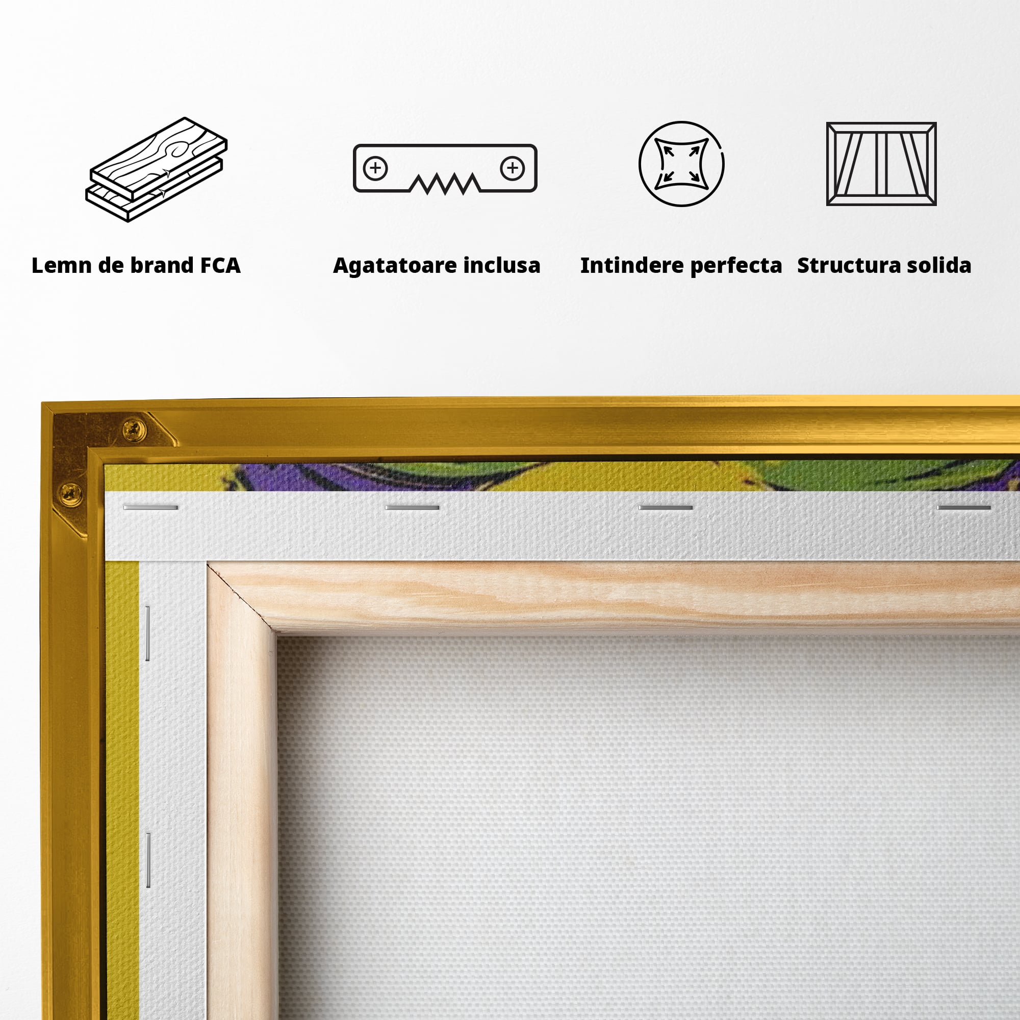 Tablou Canvas Premium, LuxCanva® K1013, Eroii Din Povesti, Duo, Misiune, Curaj, Gardieni, Galaxie, Eroi, Fantastici, Scut, Galben, Supereroi, Benzi, Desenate, Camera Copii