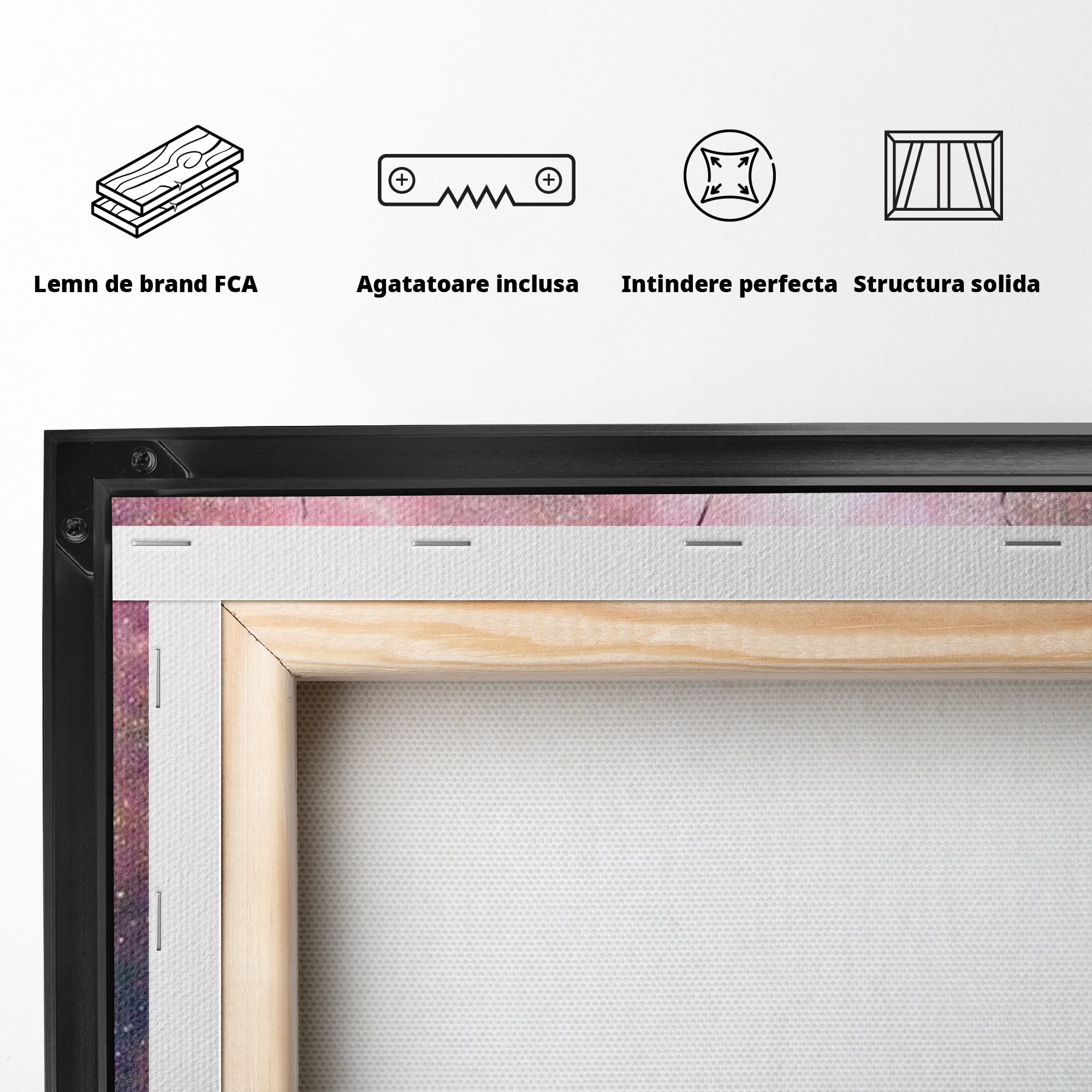 Tablou Canvas Premium, LuxCanva® K1017, Fetita si Planetele,  Univers, Maini, Intinse, Planete, Cosmic, Stele, Ganduri, Dorinte, Emotie, Curaj, Sistem, Solar, Galaxii, Pastel, Camera Copii