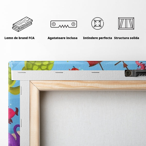 Tablou Canvas Premium, LuxCanva® K1023, Prietenii Marii, Comoara, Adancuri, Aventuri, Mare, Epava, Gradinita, Fermecata, Oceanic, Cresa, Corabie, Pesti, Crabi, Caracatita, Camera Copii