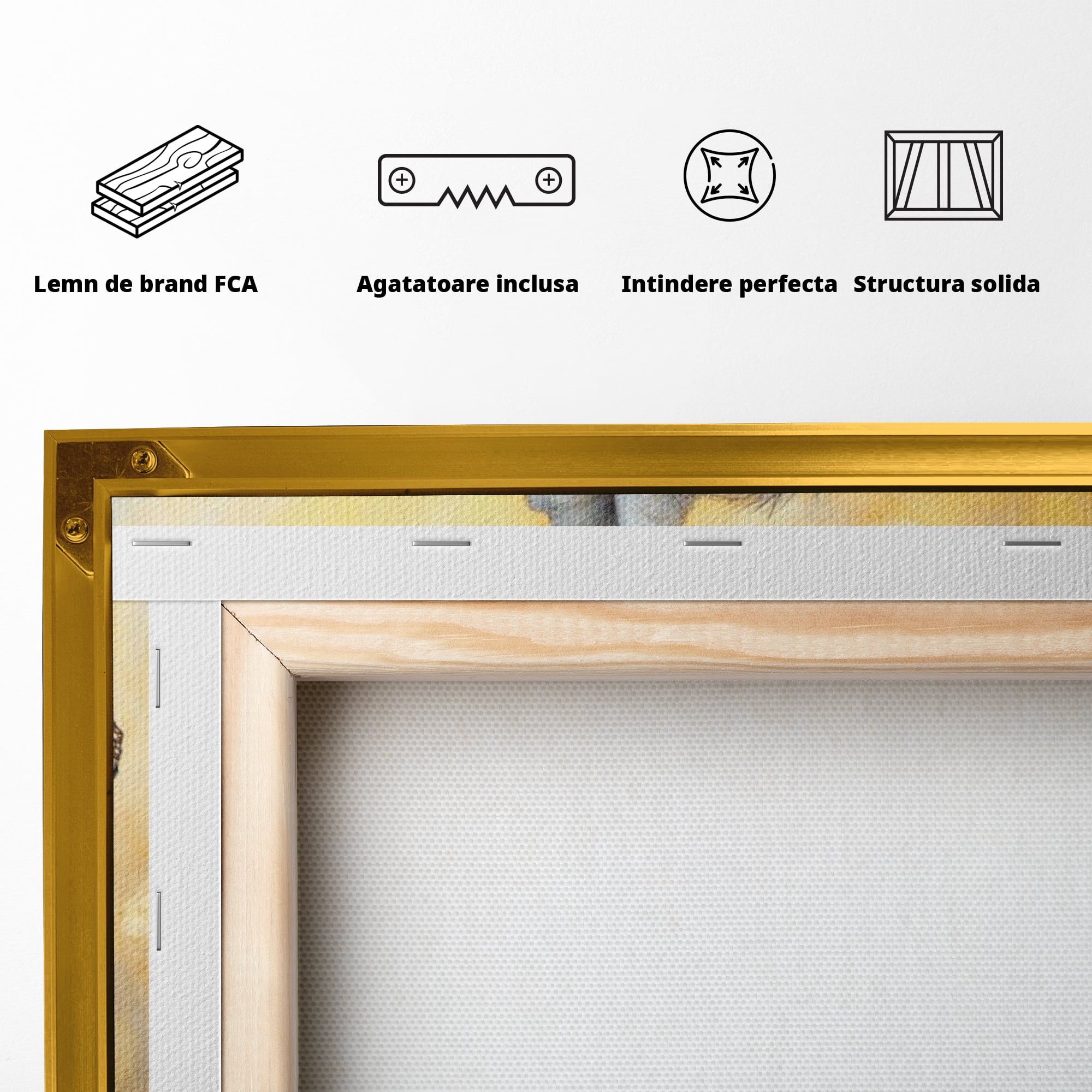 Tablou Canvas Premium, LuxCanva® K1027, Fluturasul si Elefantelul, Zbor, Aventura, Dragalas, Animale, Prietenie, Joaca, Pastel, Gradinita, Cresa, Inocenta, Copilarie, Galben, Camera Copii
