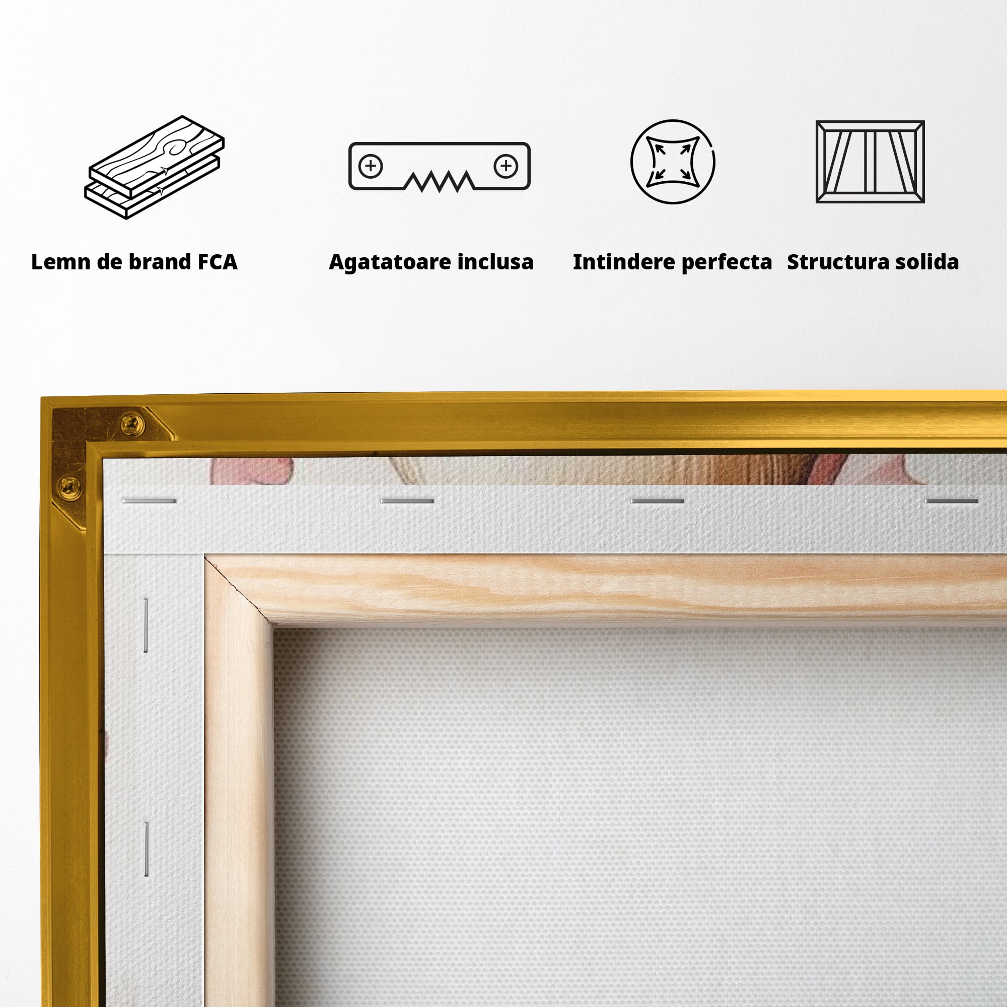 Tablou Canvas Premium, LuxCanva® K1033, Iepurasul Balerina, Gingasie, Rochita, Fundita, Roz, Printesa, Inimioare, Zambet, Tutu, Urechi, Privire, Copilaresc, Jucausa, Camera Copil, Dormitor