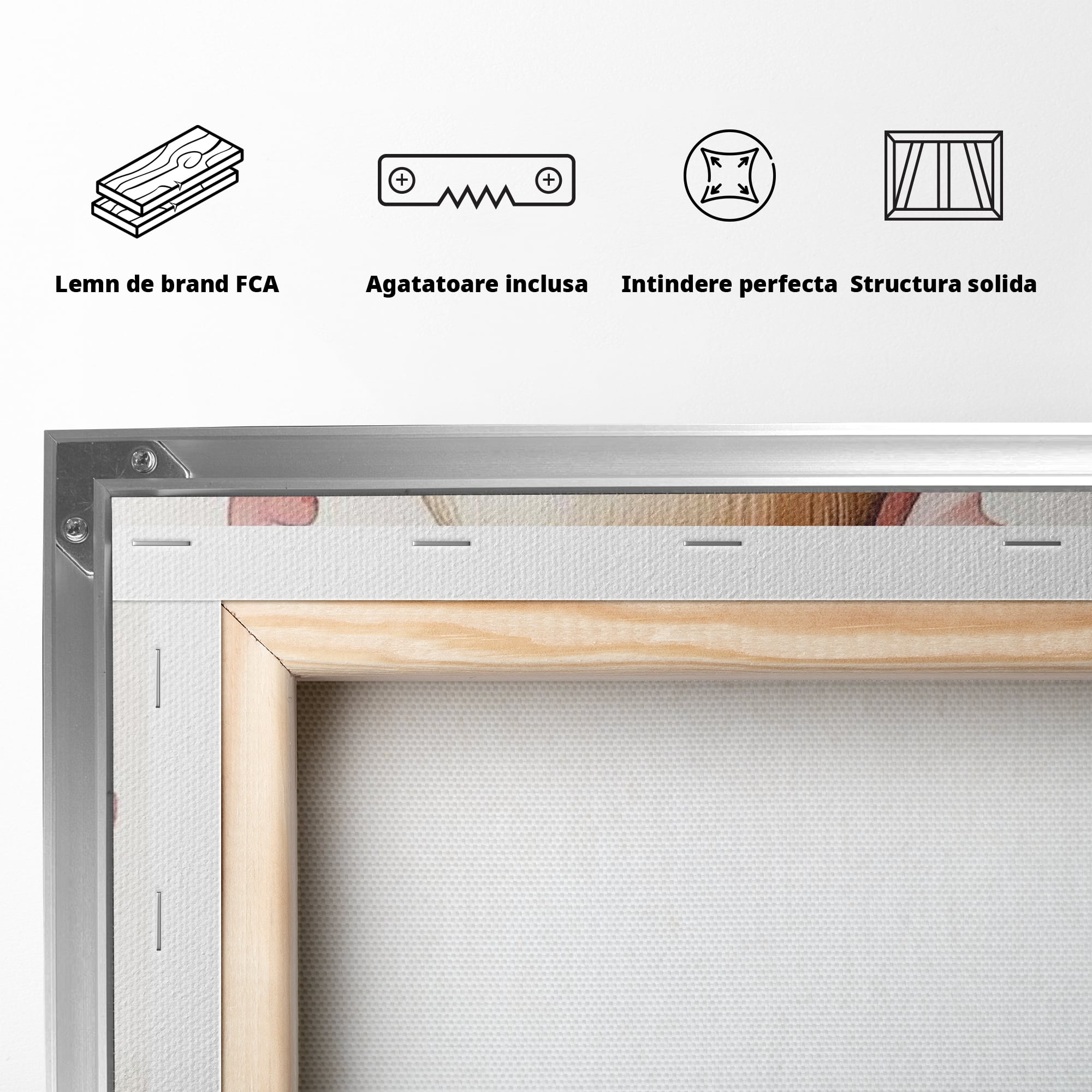 Tablou Canvas Premium, LuxCanva® K1033, Iepurasul Balerina, Gingasie, Rochita, Fundita, Roz, Printesa, Inimioare, Zambet, Tutu, Urechi, Privire, Copilaresc, Jucausa, Camera Copil, Dormitor