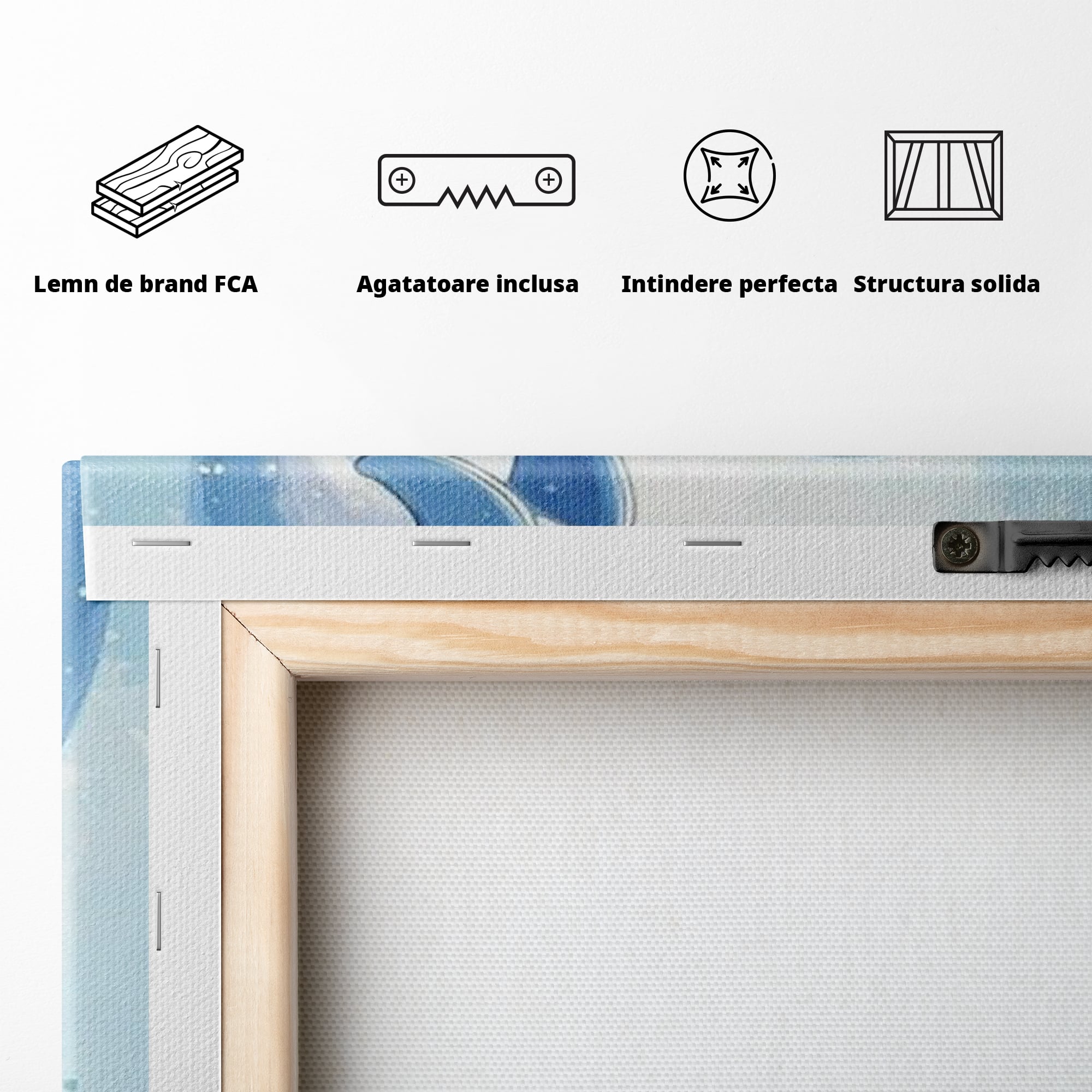 Tablou Canvas Premium, LuxCanva® K1038, Balet Marin, Dans, Delfini, Prietenie, Valuri, Ocean, Salturi, Subacvatic, Libertate, Apa, Joaca, Veselie, Magie, Explorare, Camera Copil, Dormitor