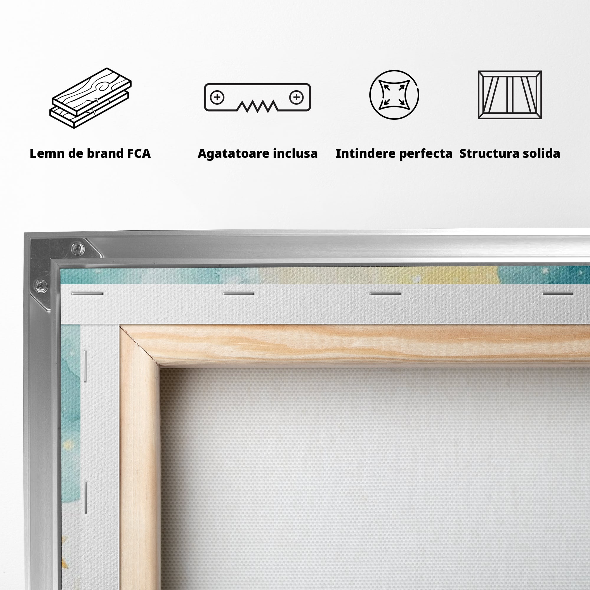 Tablou Canvas Premium, LuxCanva® K1040, Norii Care Canta Stele, Somn, Usor, Vise, Pastel, Cer, Curcubeu, Ploaie, Pufos, Magie, Luna, Fantezie, Taram, Basm, Frumusete, Camera Copil, Dormitor