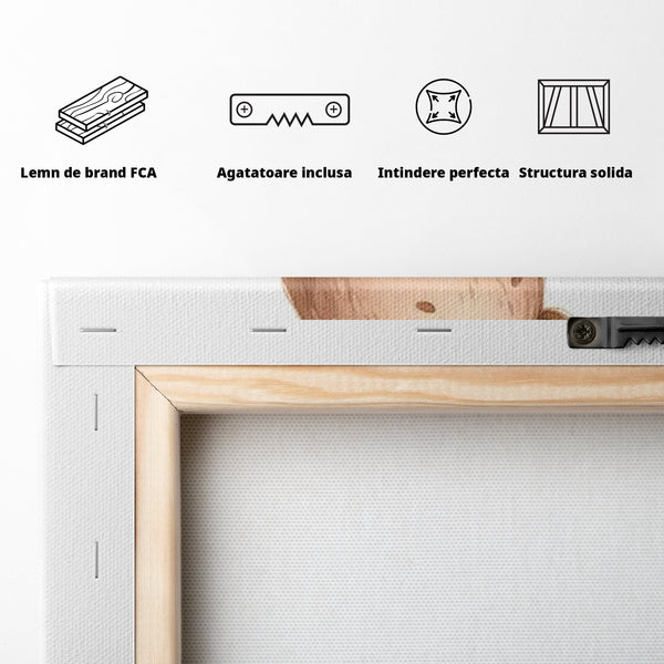 Tablou Canvas Premium, LuxCanva® K1041, Imbratisarea Care Vindeca, Mama, Urs, Pui, Dragoste, Caldura, Neinlocuit, Brate, Siguranta, Acasa, Familie, Blanita, Moment, Camera Copil, Dormitor
