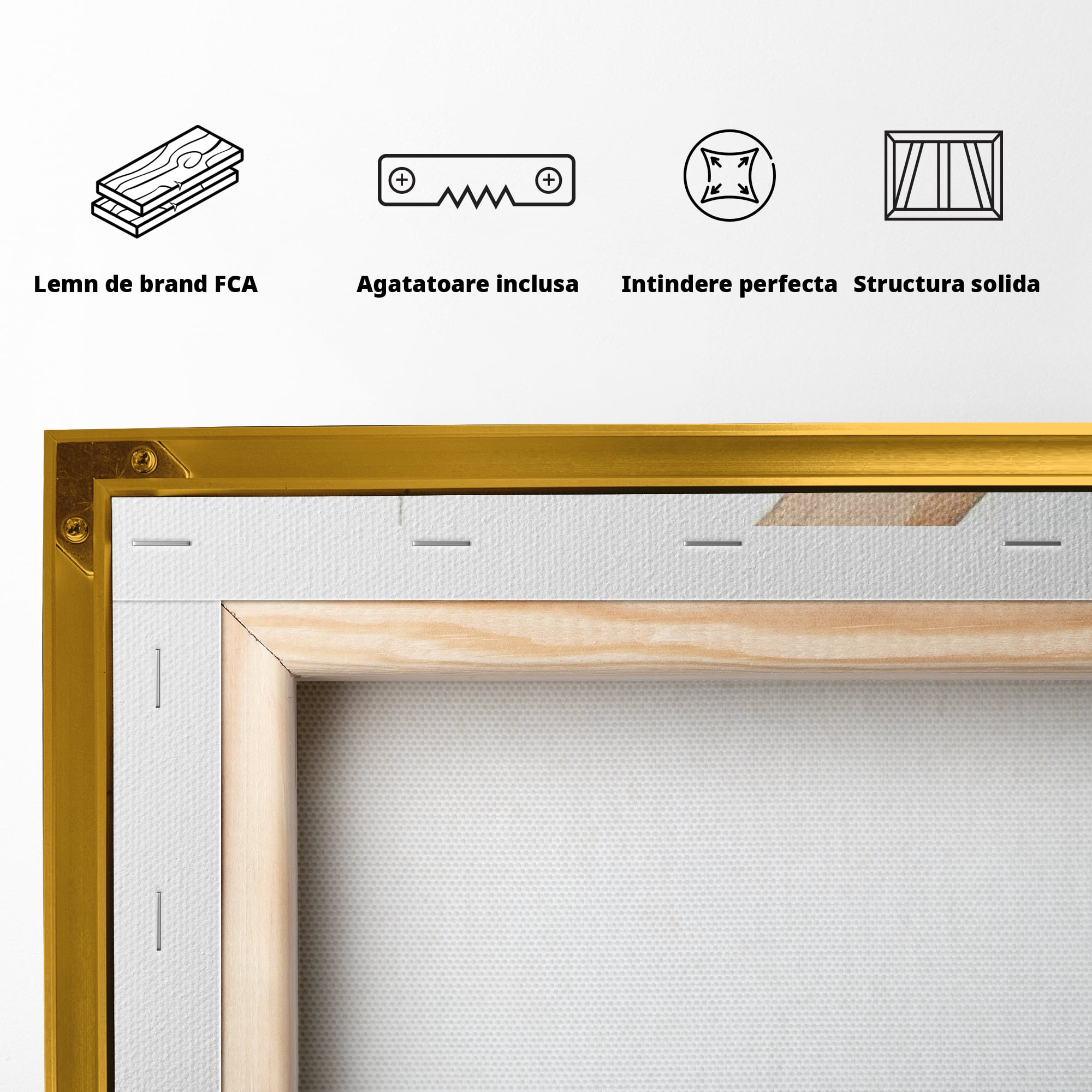 Tablou Canvas Premium, LuxCanva® K1042, Somn in Bratele Lunii, Ursulet, Somnoros, Vise, Luna, Noapte, Stele, Leganat, Cuib, Semiluna, Pace, Liniste, Taram, Confort, Camera Copil, Dormitor
