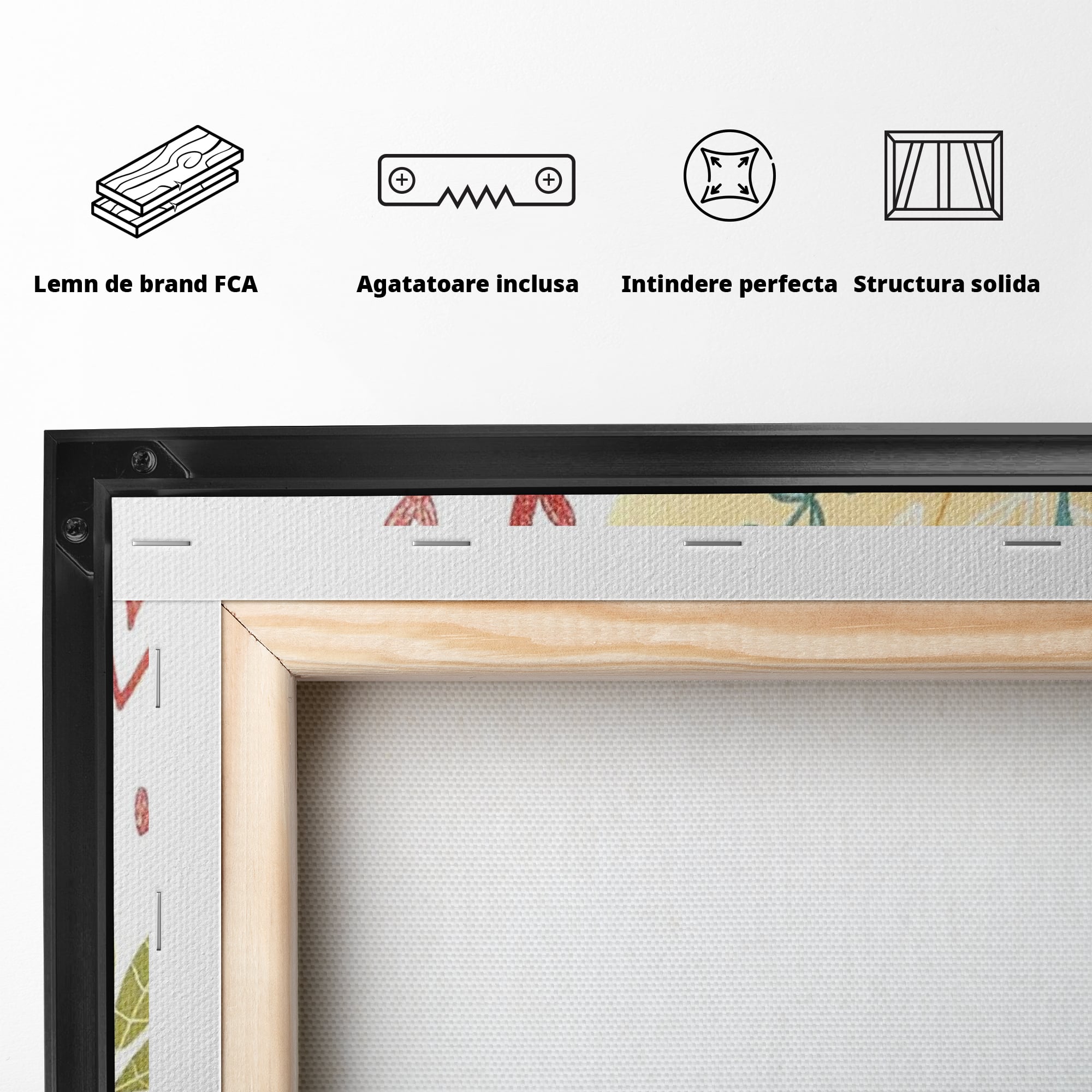 Tablou Canvas Premium, LuxCanva® K1043, Zambet din Carapace, Testoasa, Broasca, Gradina, Aventura, Soare, Curaj, Plimbare, Inimi, Flori, Copilaresc, Natura, Colorat, Camera Copil, Dormitor