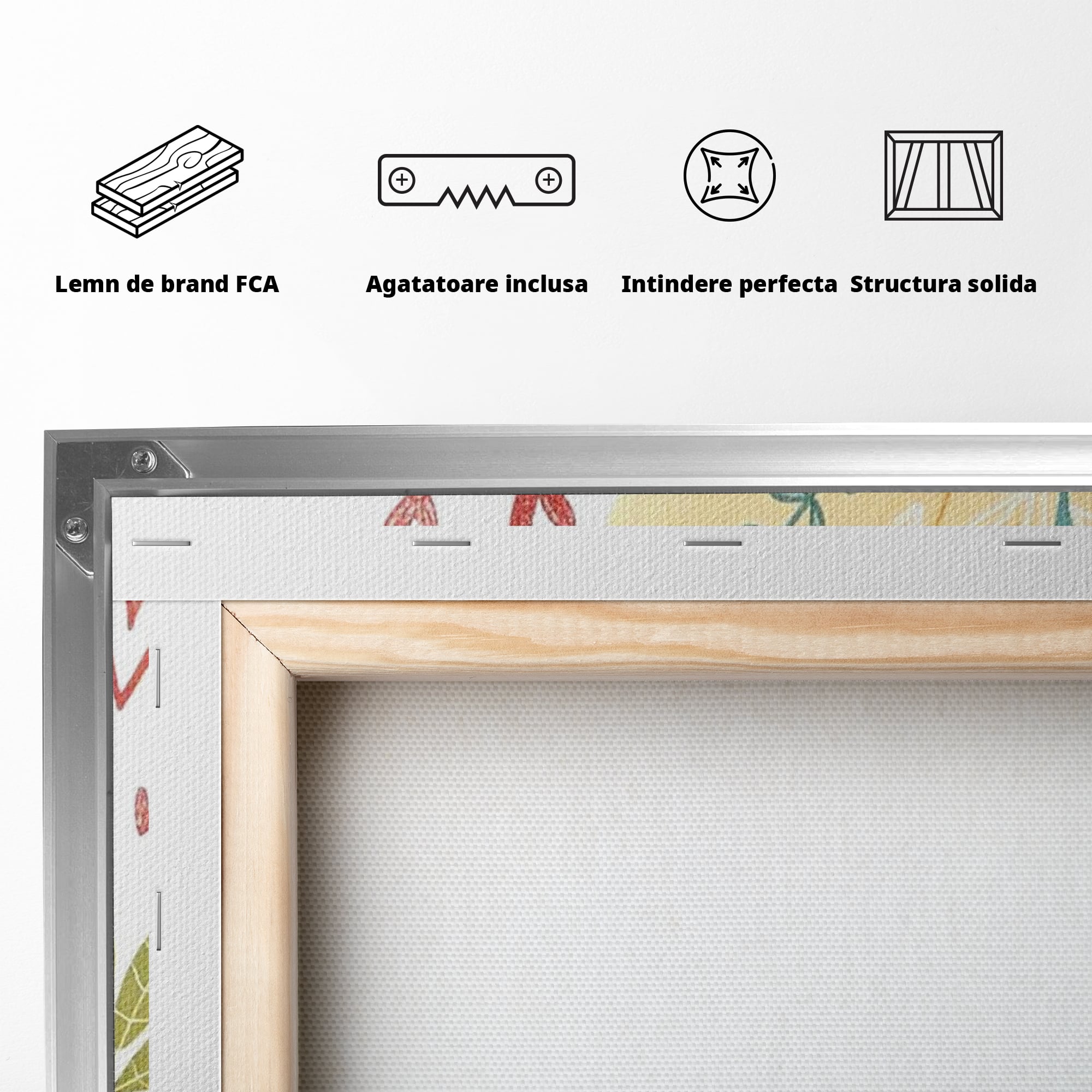 Tablou Canvas Premium, LuxCanva® K1043, Zambet din Carapace, Testoasa, Broasca, Gradina, Aventura, Soare, Curaj, Plimbare, Inimi, Flori, Copilaresc, Natura, Colorat, Camera Copil, Dormitor