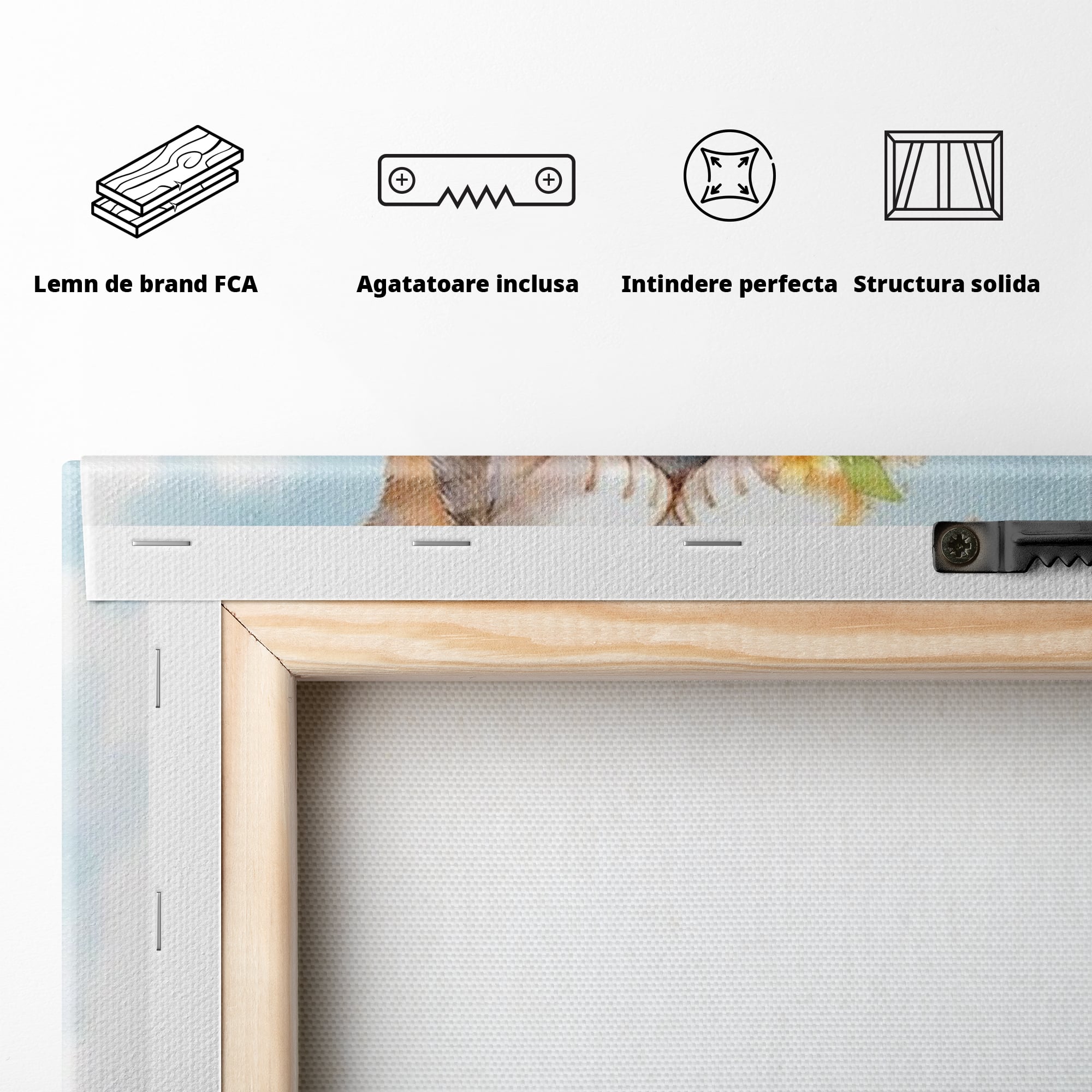 Tablou Canvas Premium, LuxCanva® K1045, Turnuletul Fratiorilor Pufosi, Pisicute, Felina, Pui, Pastel, Flori, Prietenie, Jucaus, Inocenta, Natura, Joaca, Veselie, Distractie, Camera Copil, Dormitor